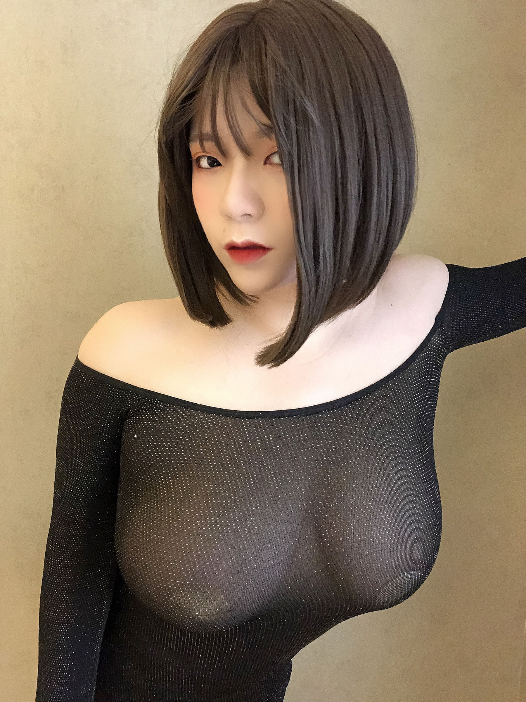 [福利COS] 奶兔biubiu - 黑色透肉第17张