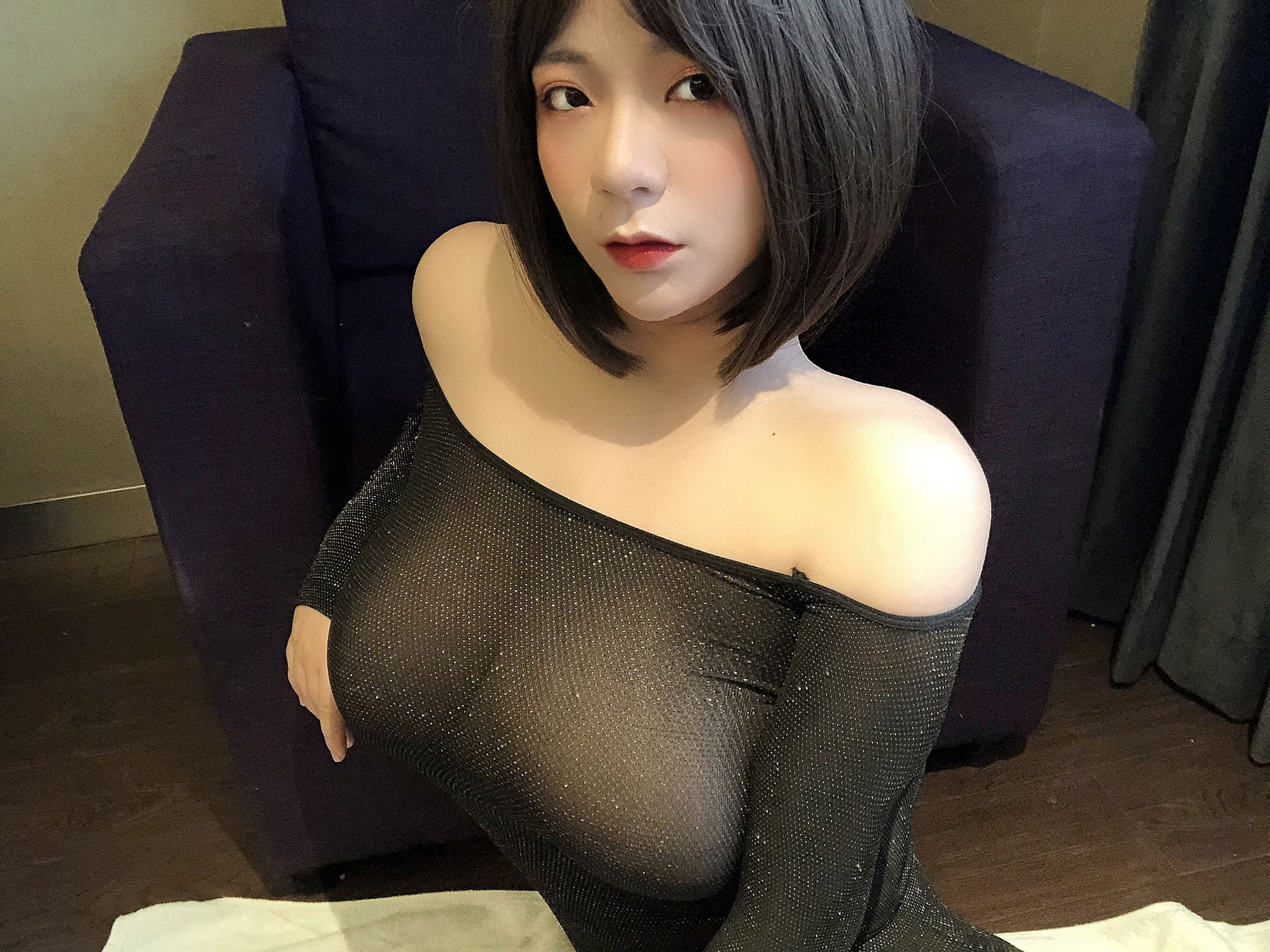 [福利COS] 奶兔biubiu - 黑色透肉第26张