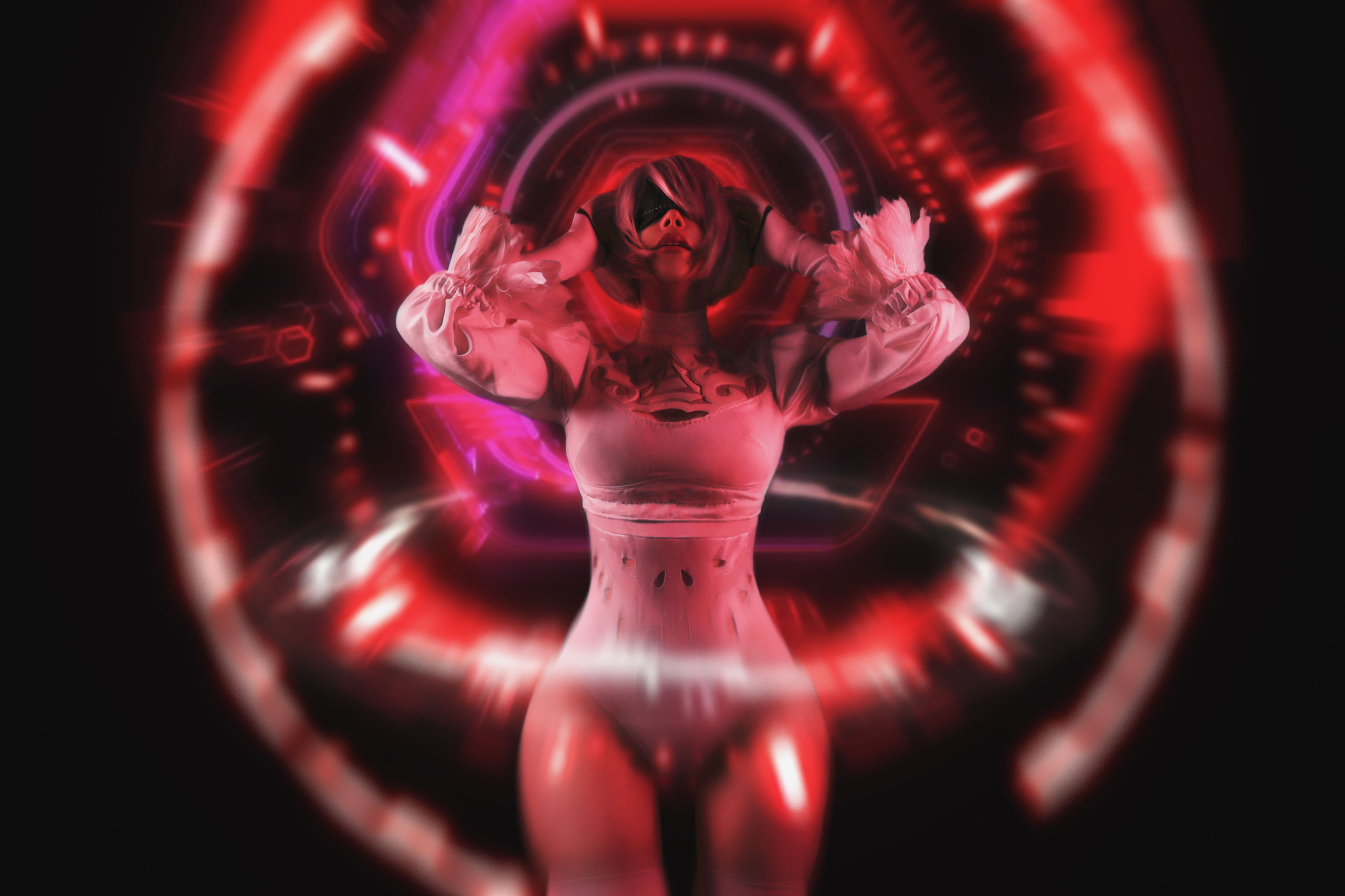 [COS福利] 国外美女SayaTheFox - 2B White Dress第3张