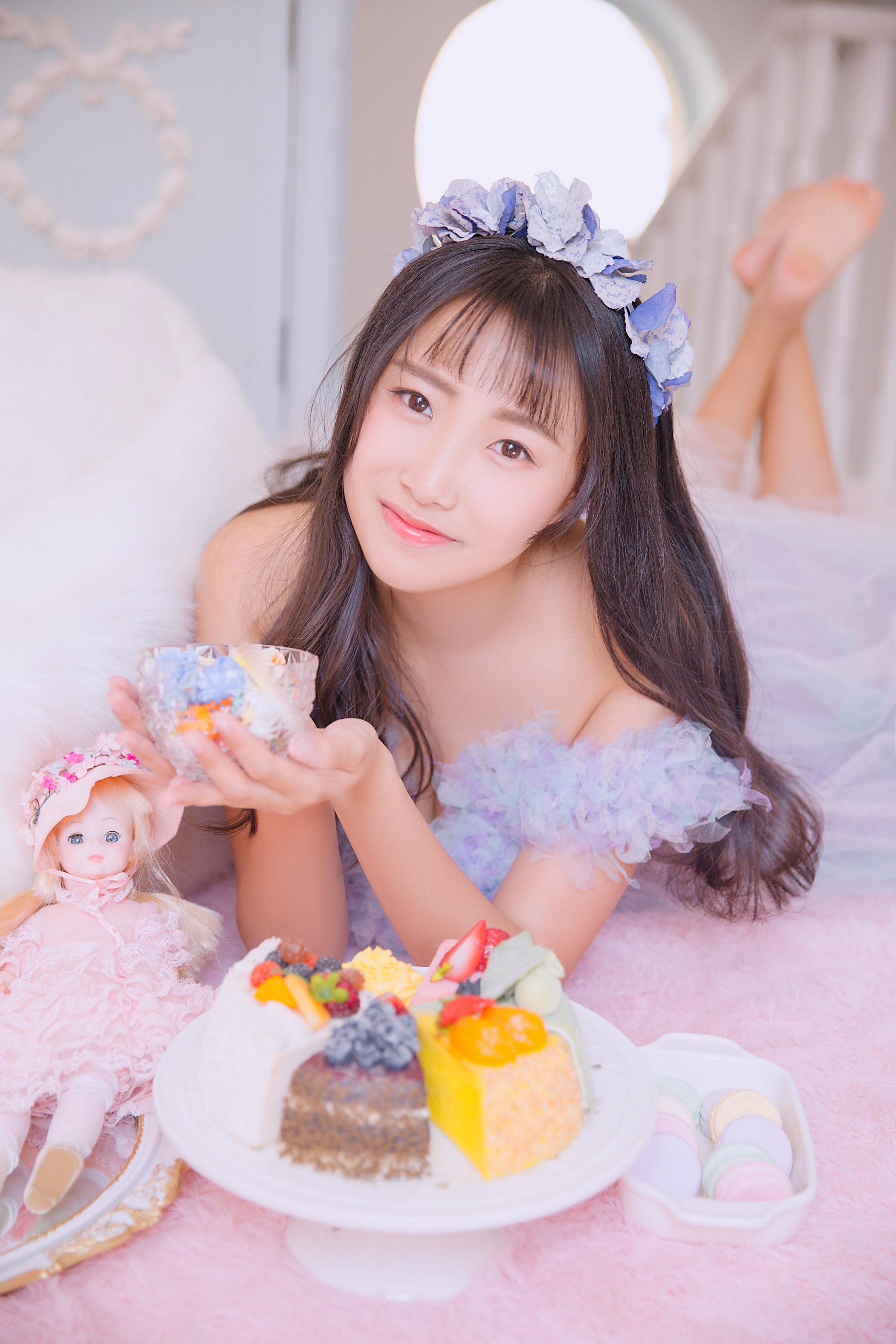 [YALAYI雅拉伊]2022.06.13 秘密花园 清纯少女 JK水手制服与粉色吊带内衣加短裤私房写真集第7张