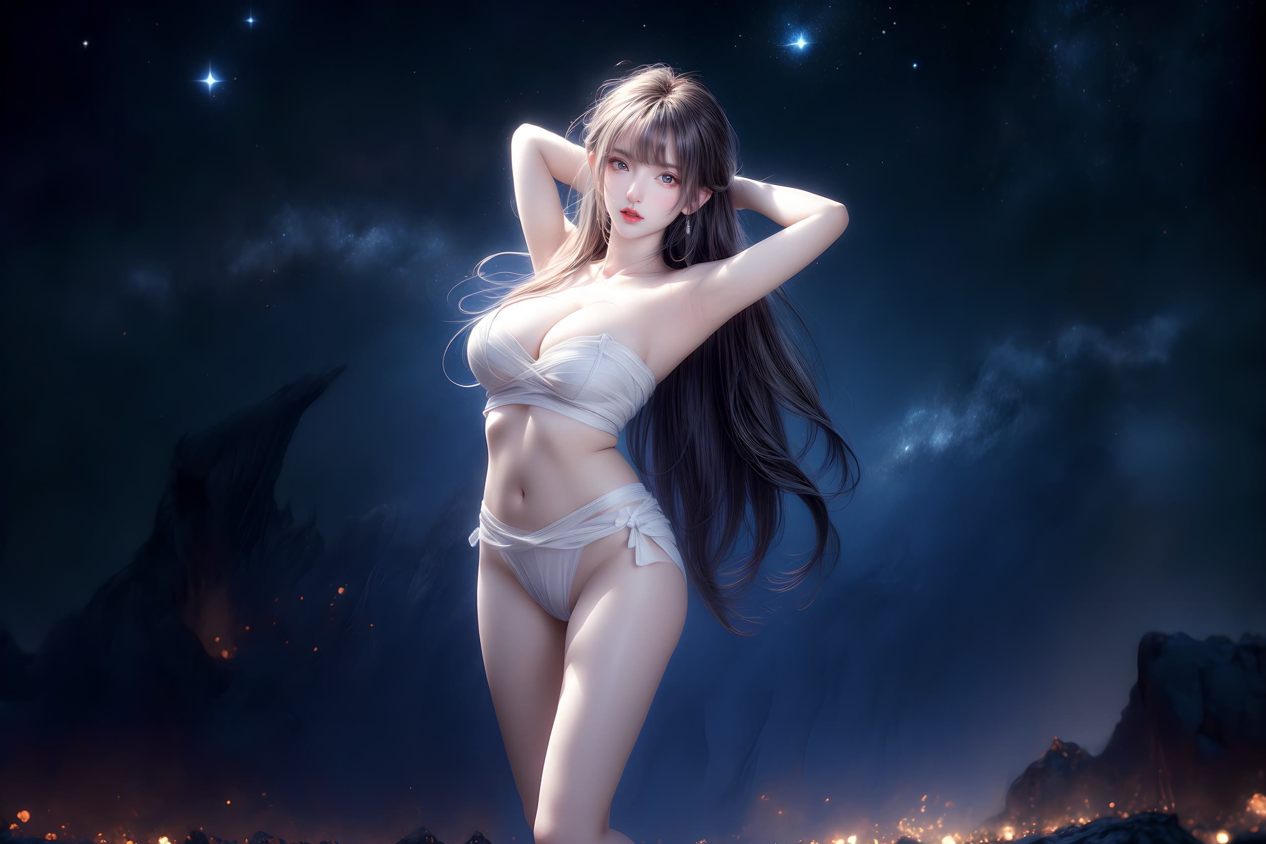 AI绘画 314 紫白少女[95P]第3张