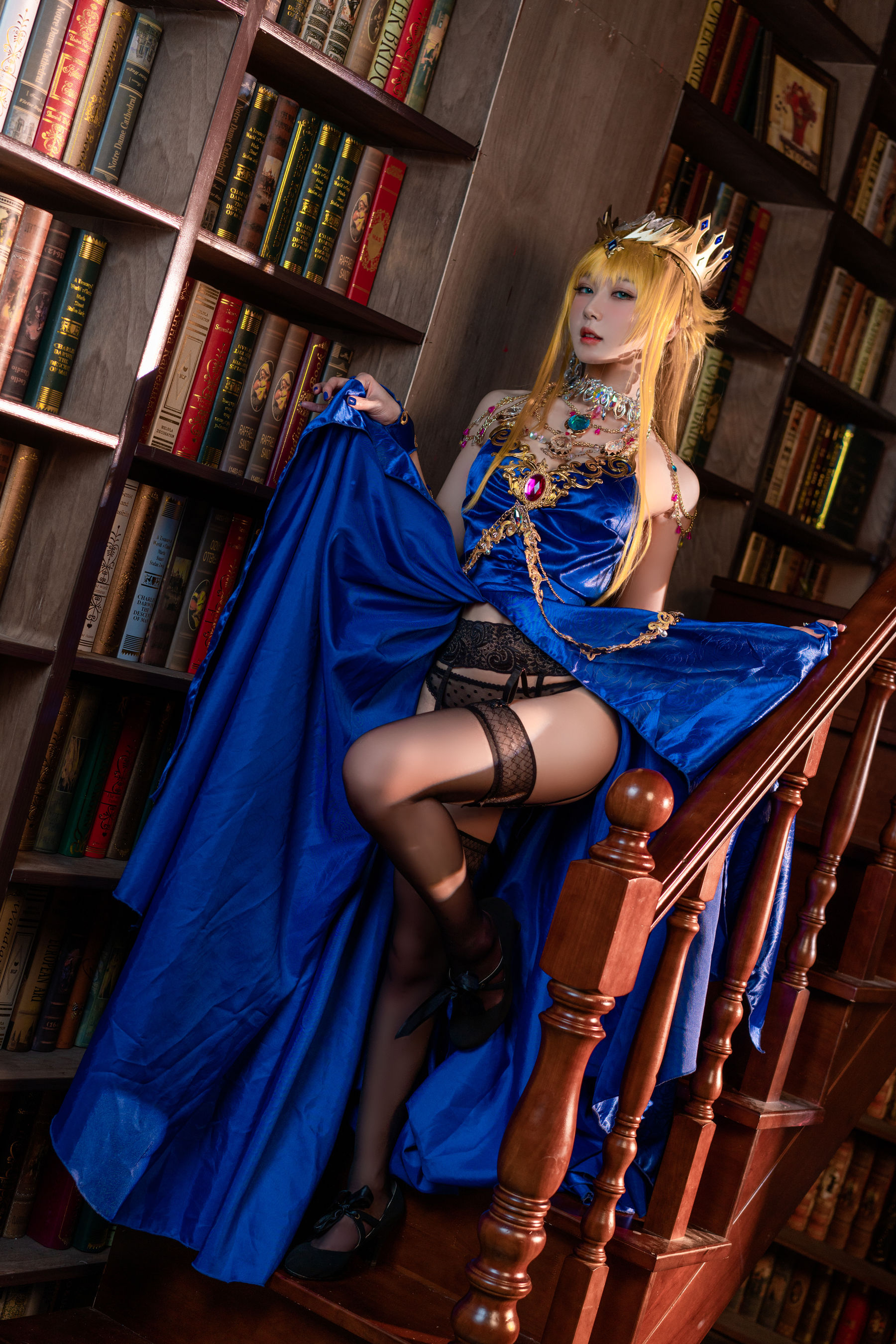 [COS福利] 动漫博主阿包也是兔娘 - 白枪呆同人睡衣第3张