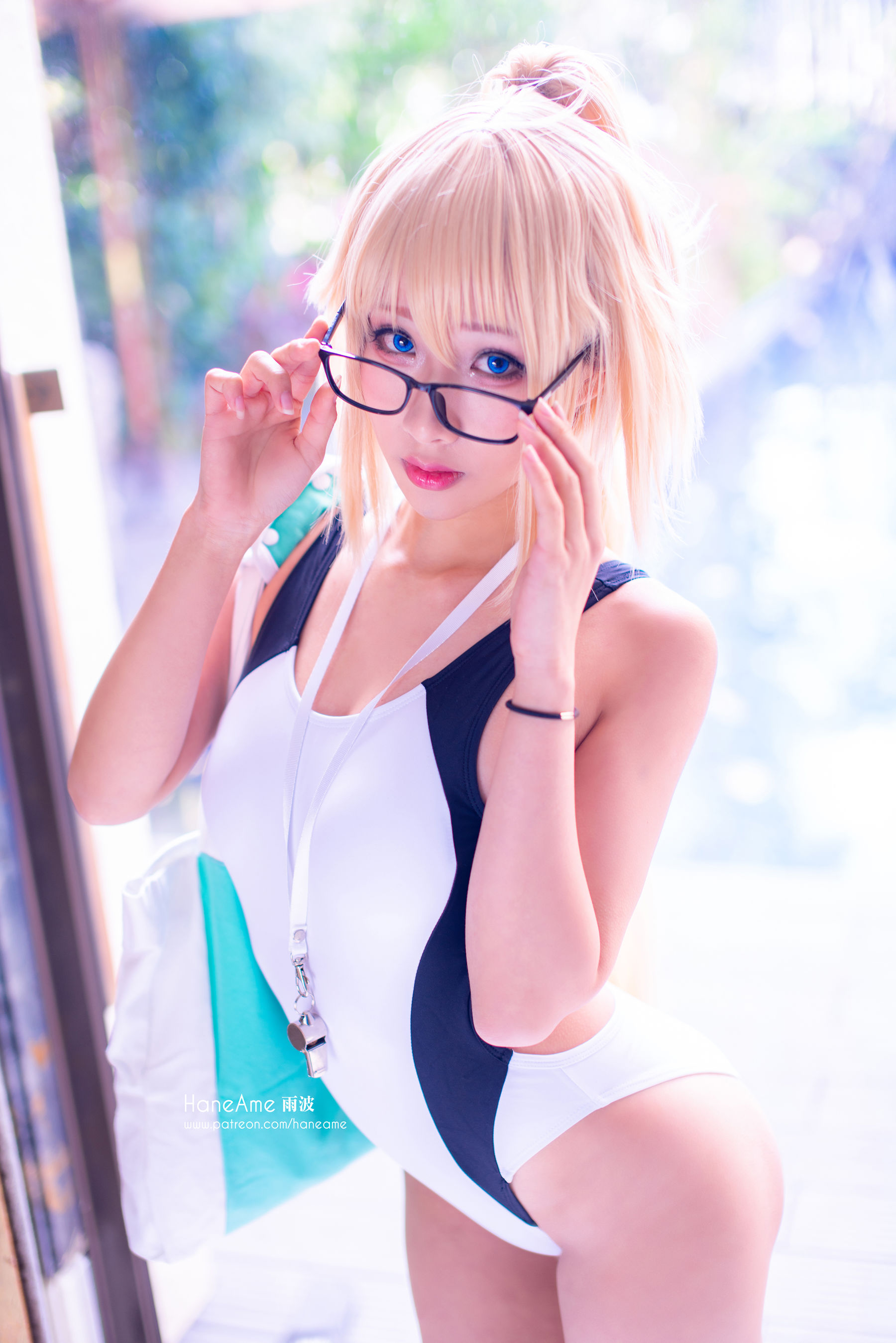 [COS福利] Hane Ame 雨波 - 白贞泳装第5张