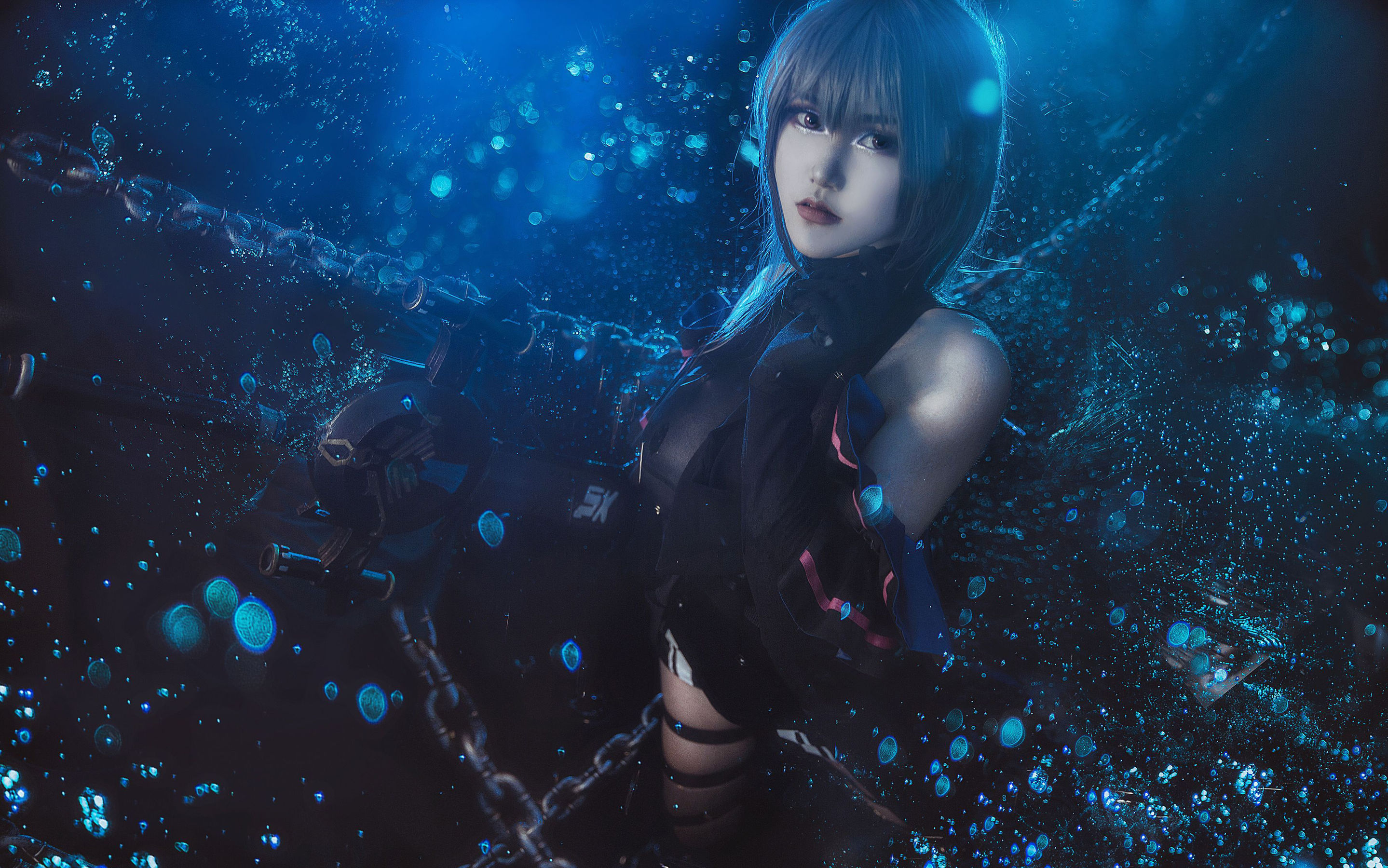 [COS福利] 微博萌妹蓝小沂KiKi - 明日方舟 幽灵鲨第4张