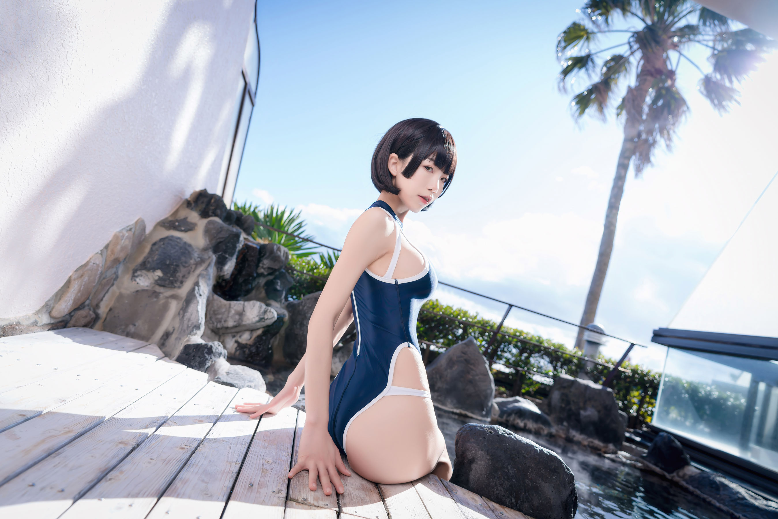 [COS福利] 动漫博主水淼aqua - 竞泳水着第9张