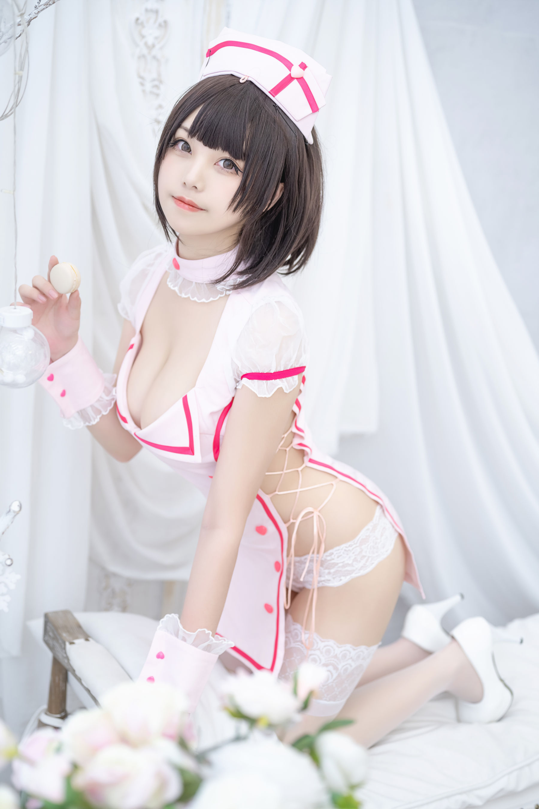 [福利COS] 萌系小姐姐蜜汁猫裘 - 小护士第13张