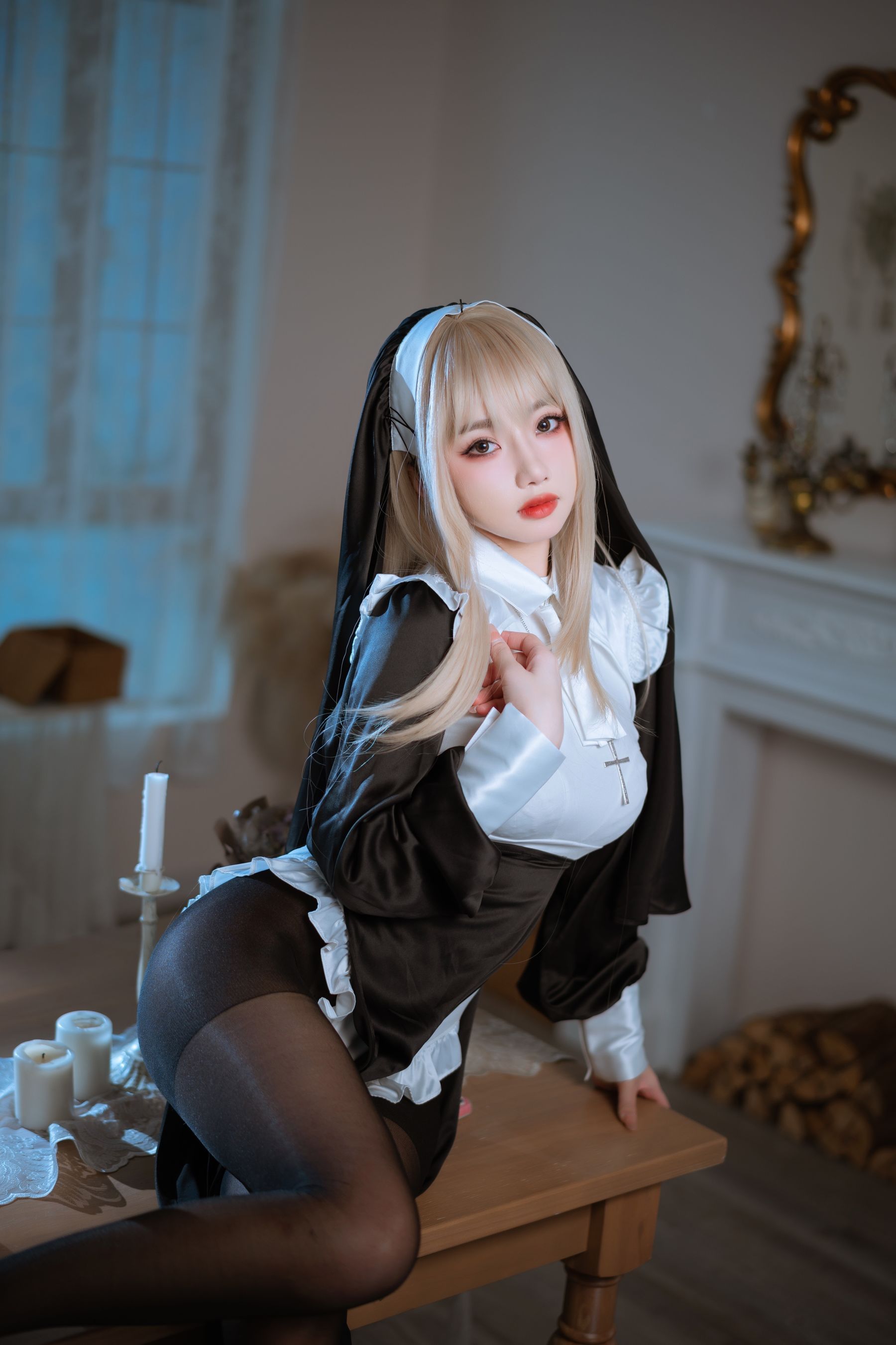 [福利COS] 白嫩美少女鬼畜瑶 - 修女第9张