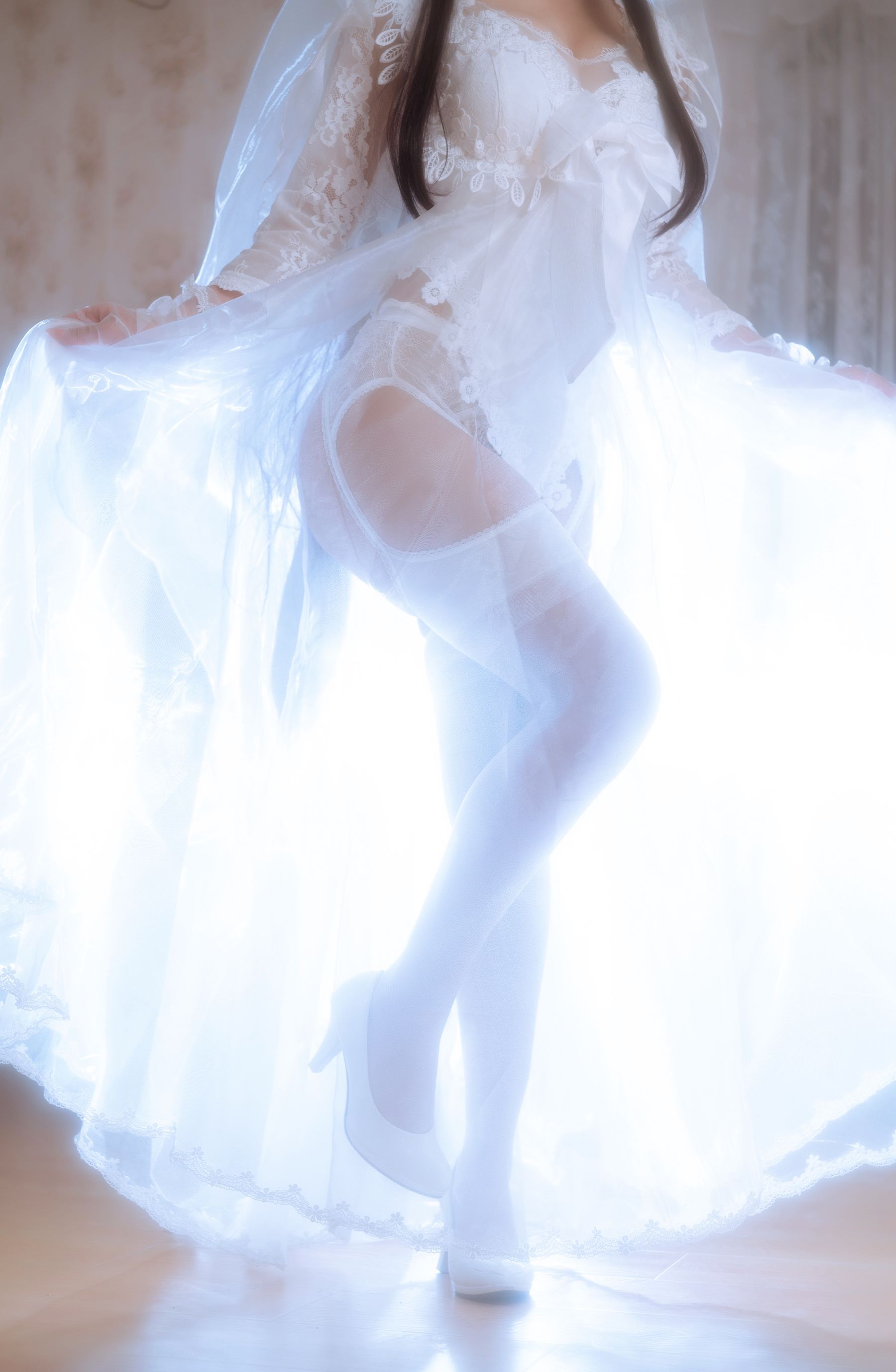 [福利COS] 白嫩美少女鬼畜瑶 - 婚纱第5张