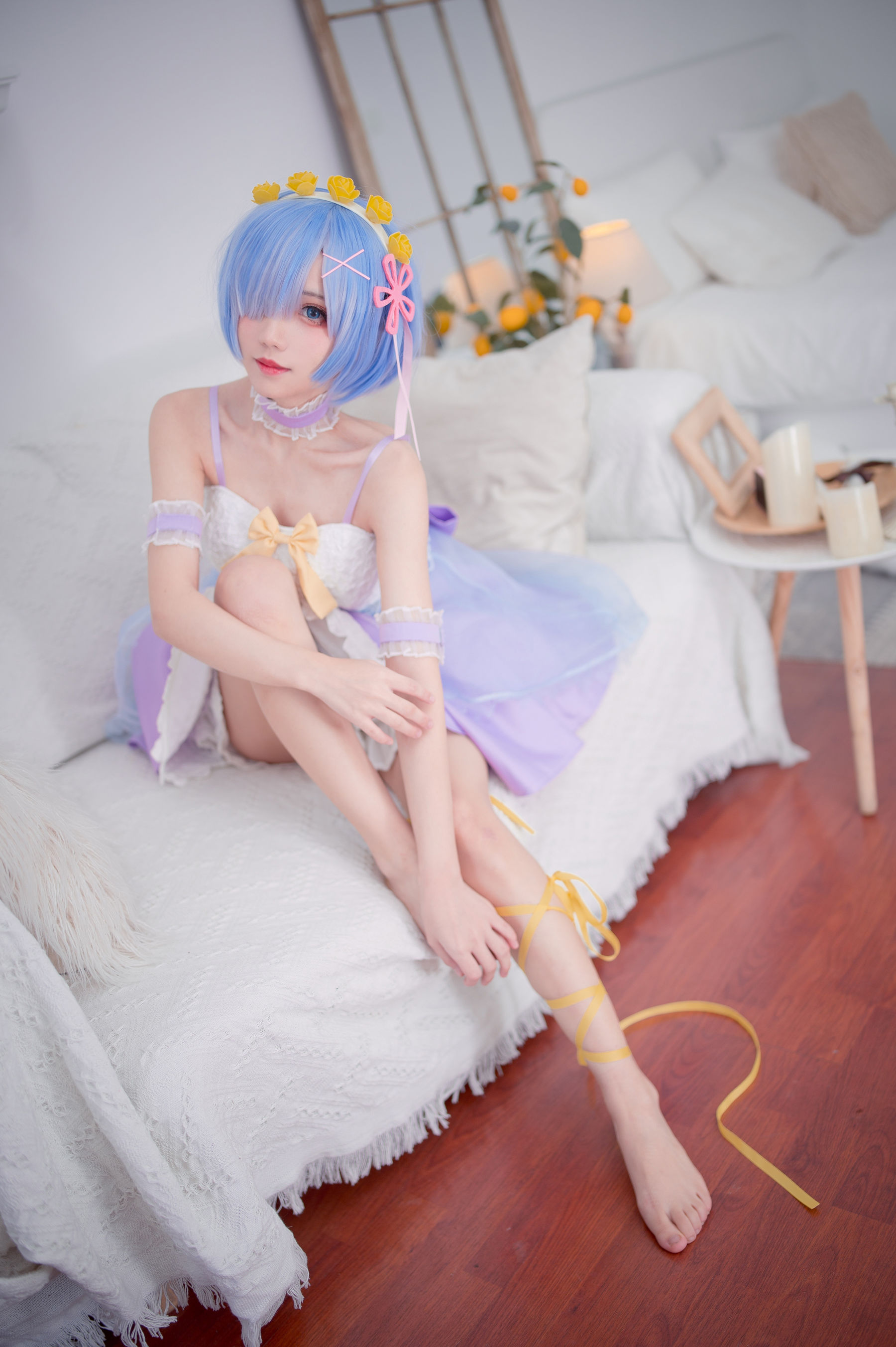 [福利COS] 花柒Hana - 天使蕾姆第4张