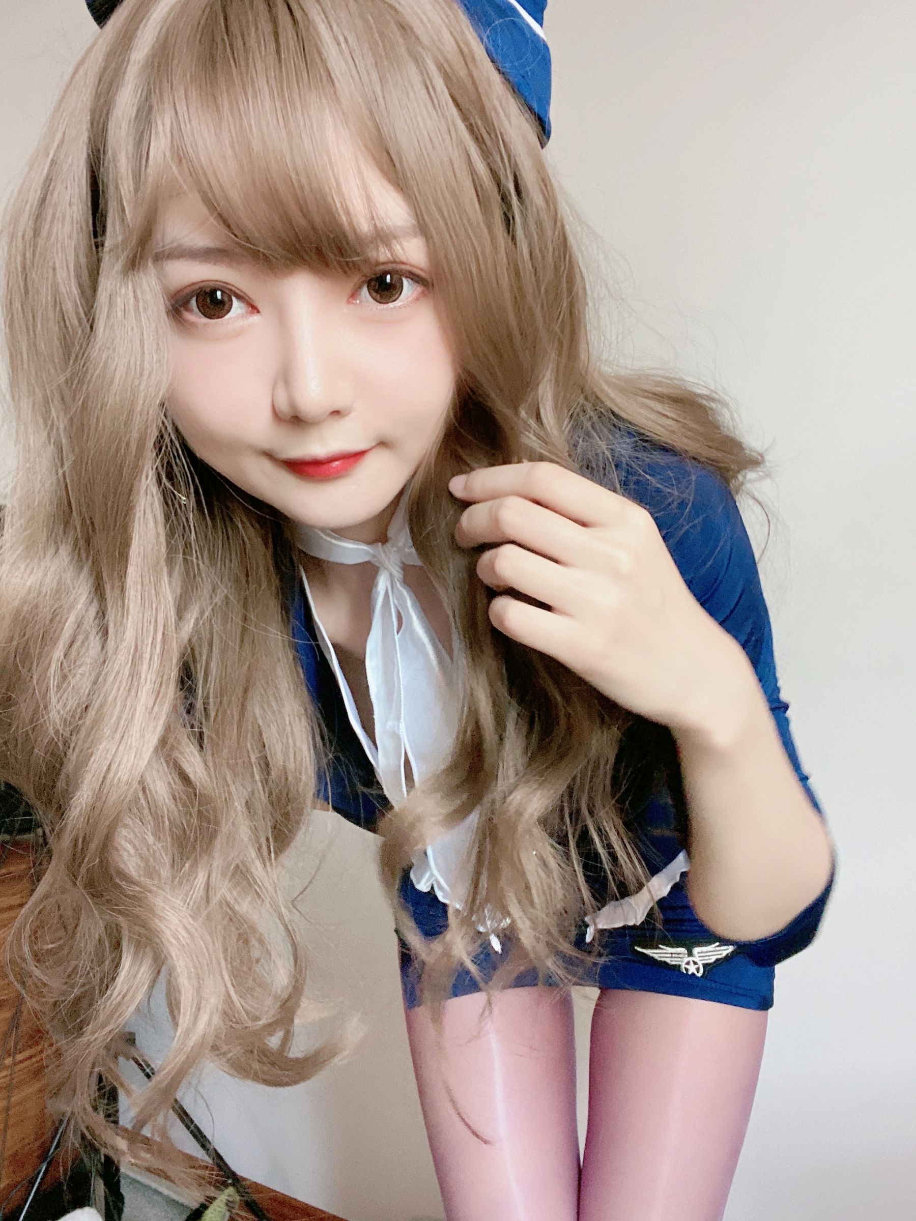 [福利COS] 51酱 - 蓝色制服装第1张