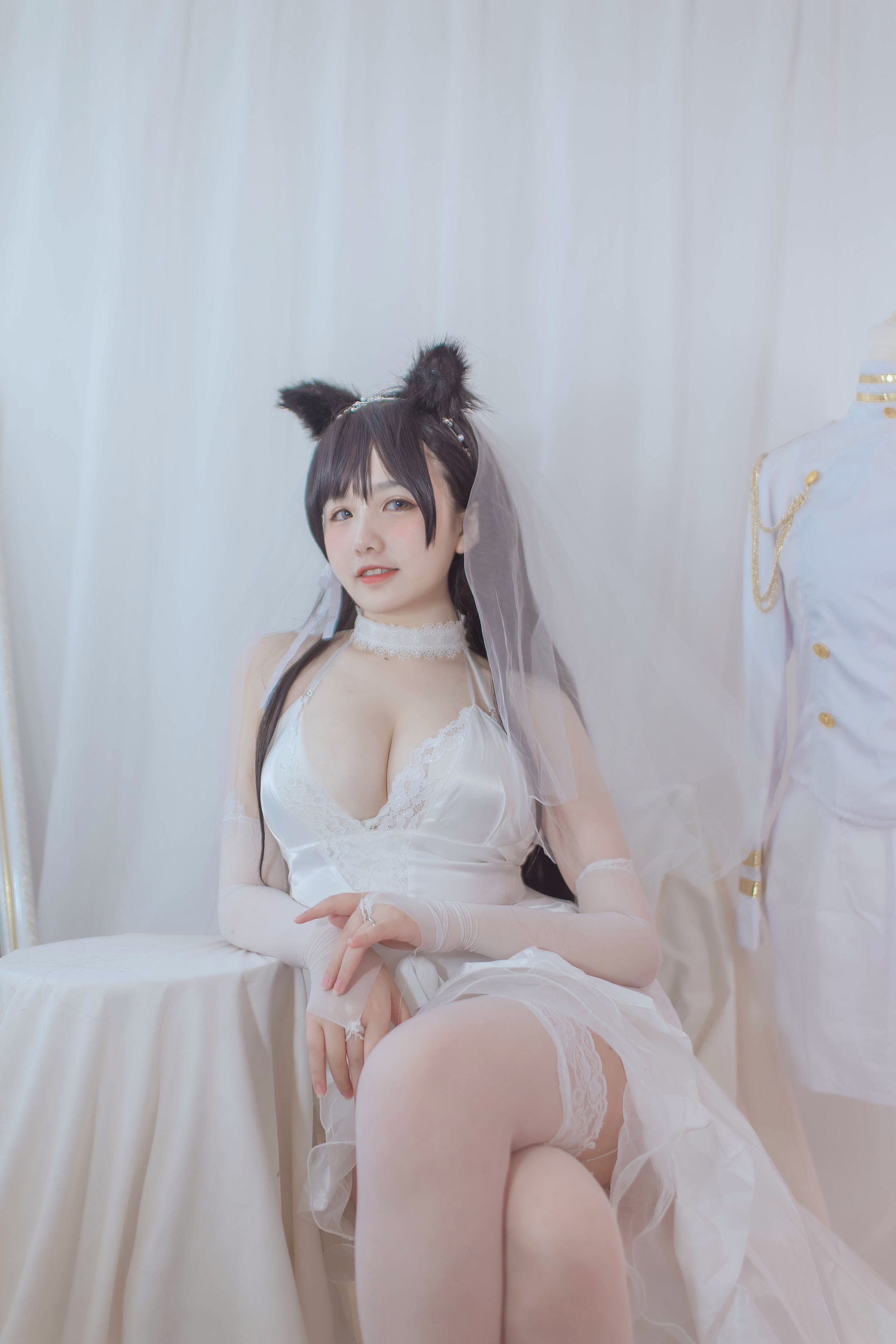 [网红COS] 阿半今天很开心 - 爱宕婚纱第6张