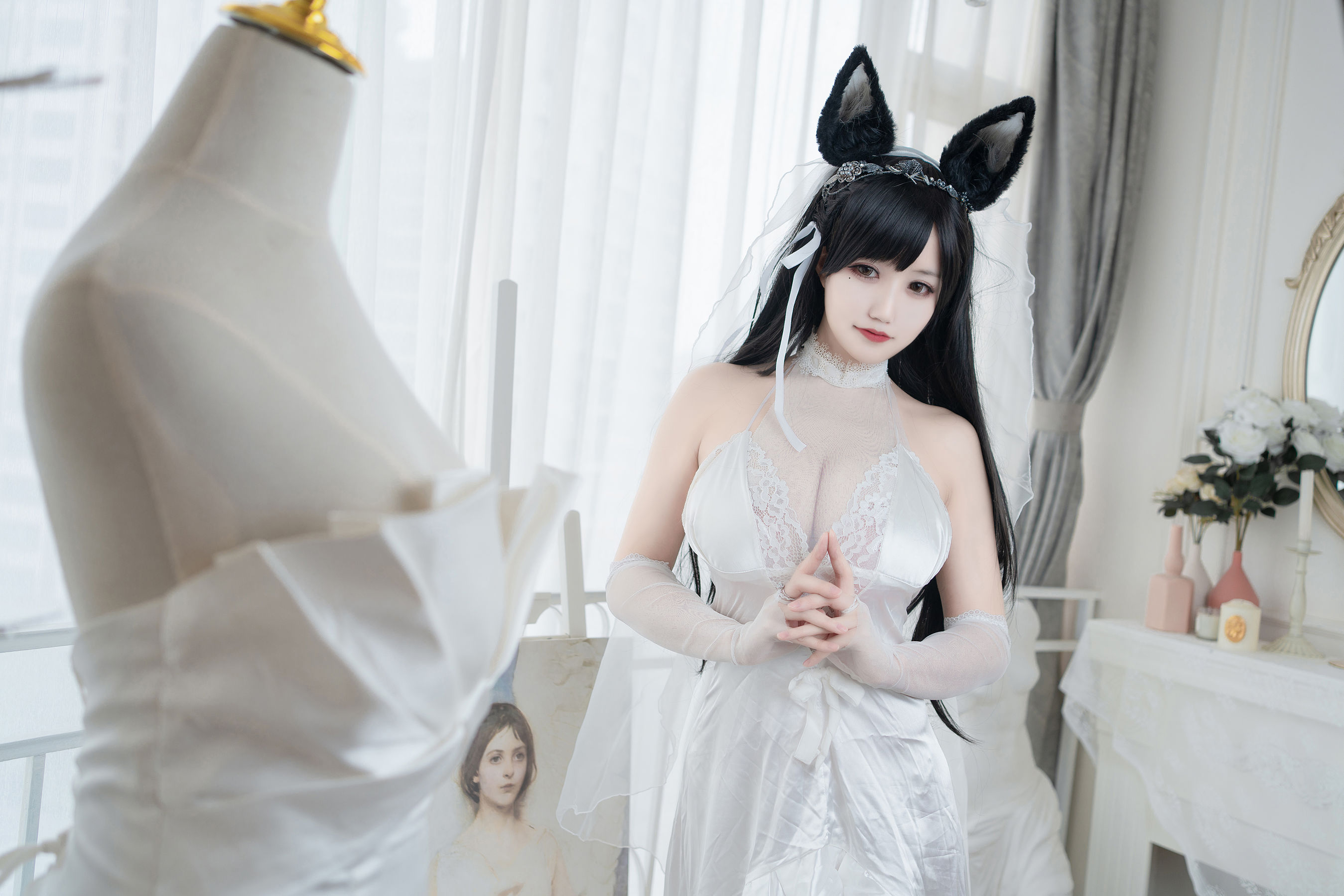 [福利COS] 动漫博主小仓千代w - 爱宕婚纱第6张