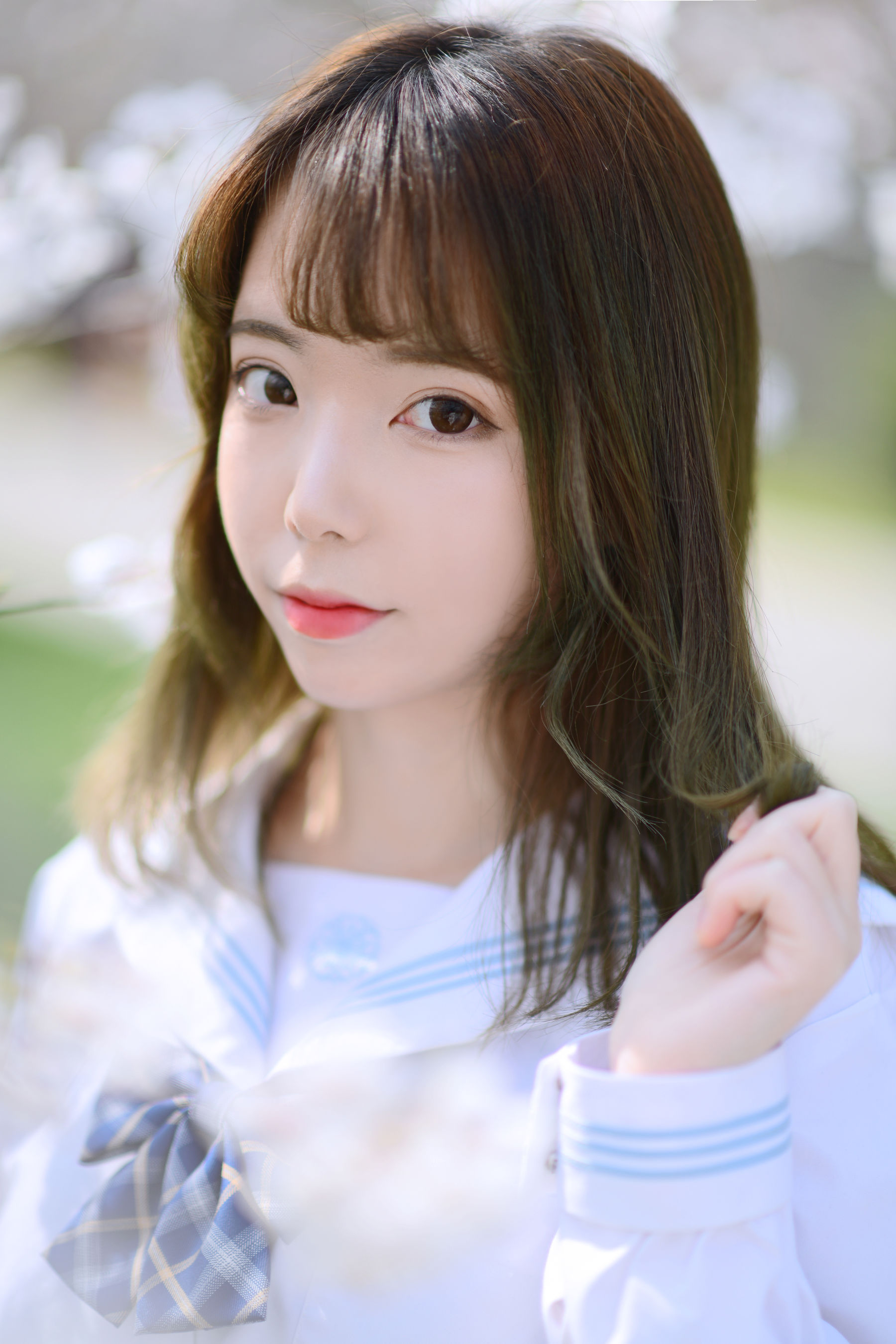 [福利COS] 可爱妹子Fushii_海堂 - 樱花树下第5张