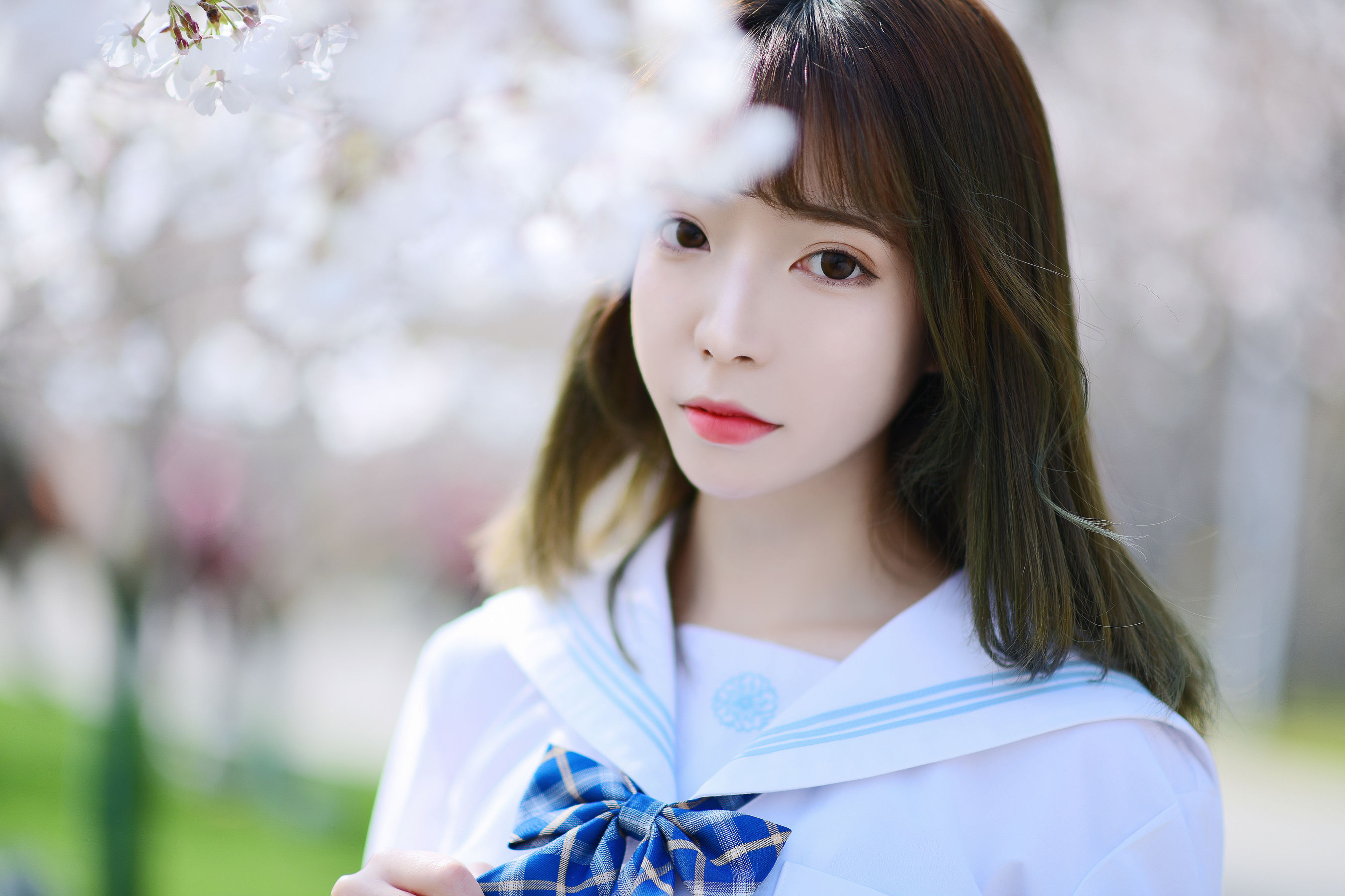 [福利COS] 可爱妹子Fushii_海堂 - 樱花树下第9张