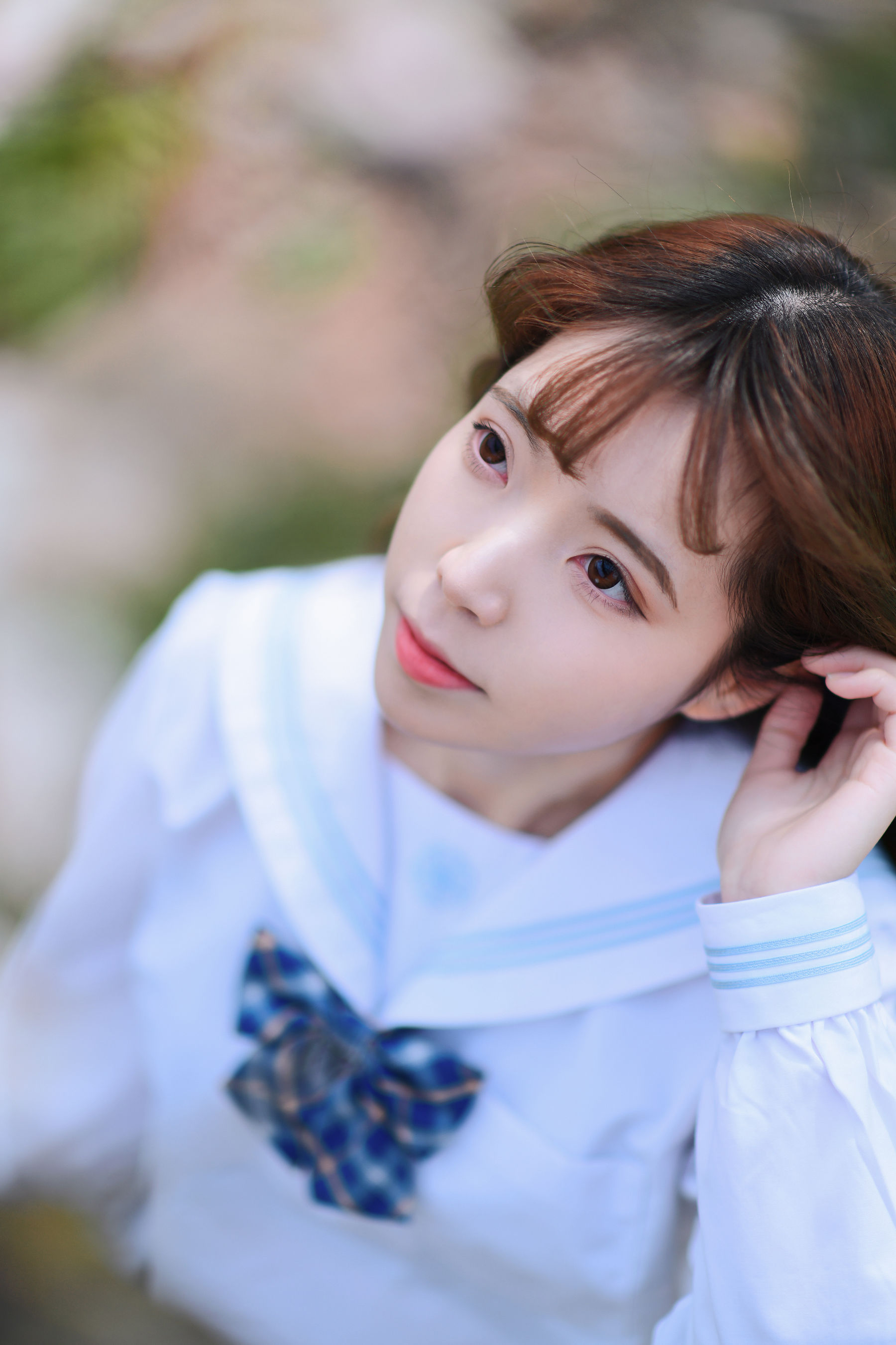 [福利COS] 可爱妹子Fushii_海堂 - 樱花树下第1张