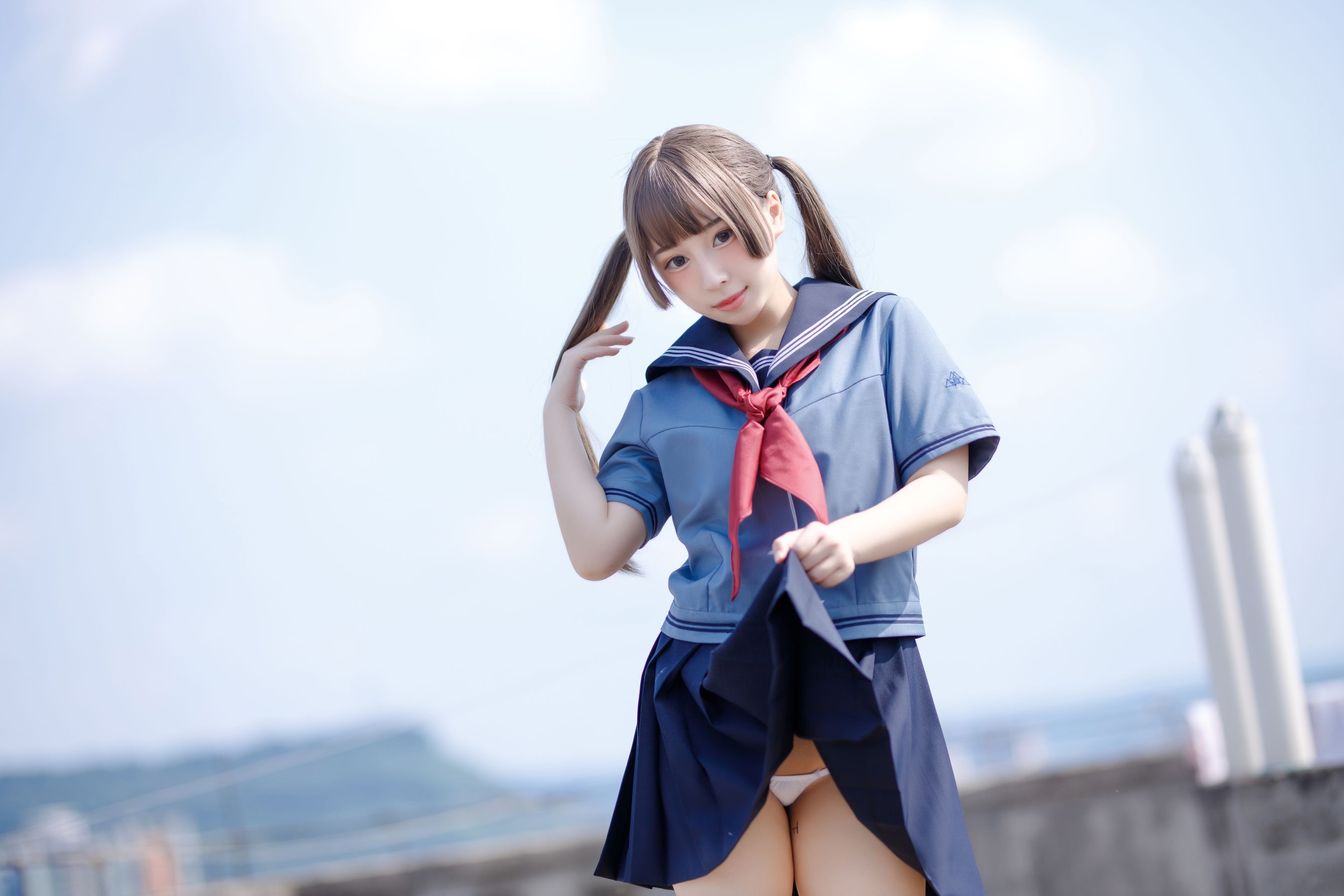 [福利COS] 胡桃猫Kurumineko - 天台的爱之告白第5张