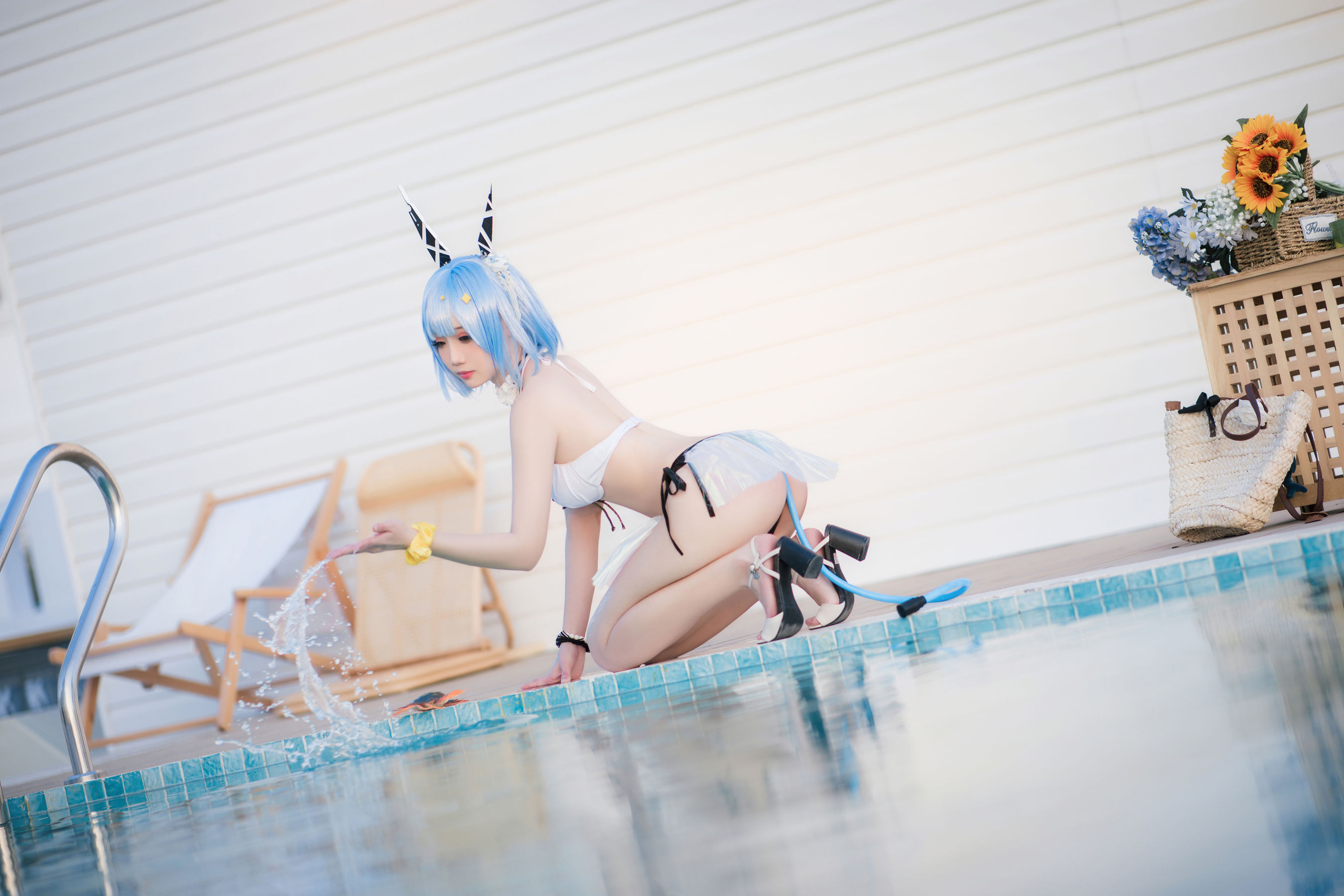 [福利COS] 焖焖碳 - 加斯科涅泳装第6张