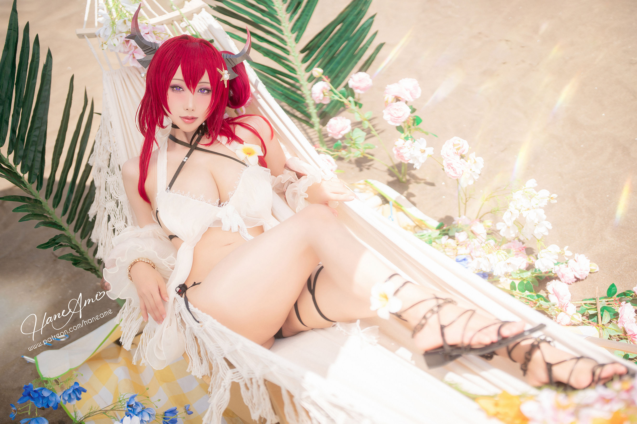 [福利COS] Hane Ame 雨波写真 - Arknights Surtr 泳裝第5张