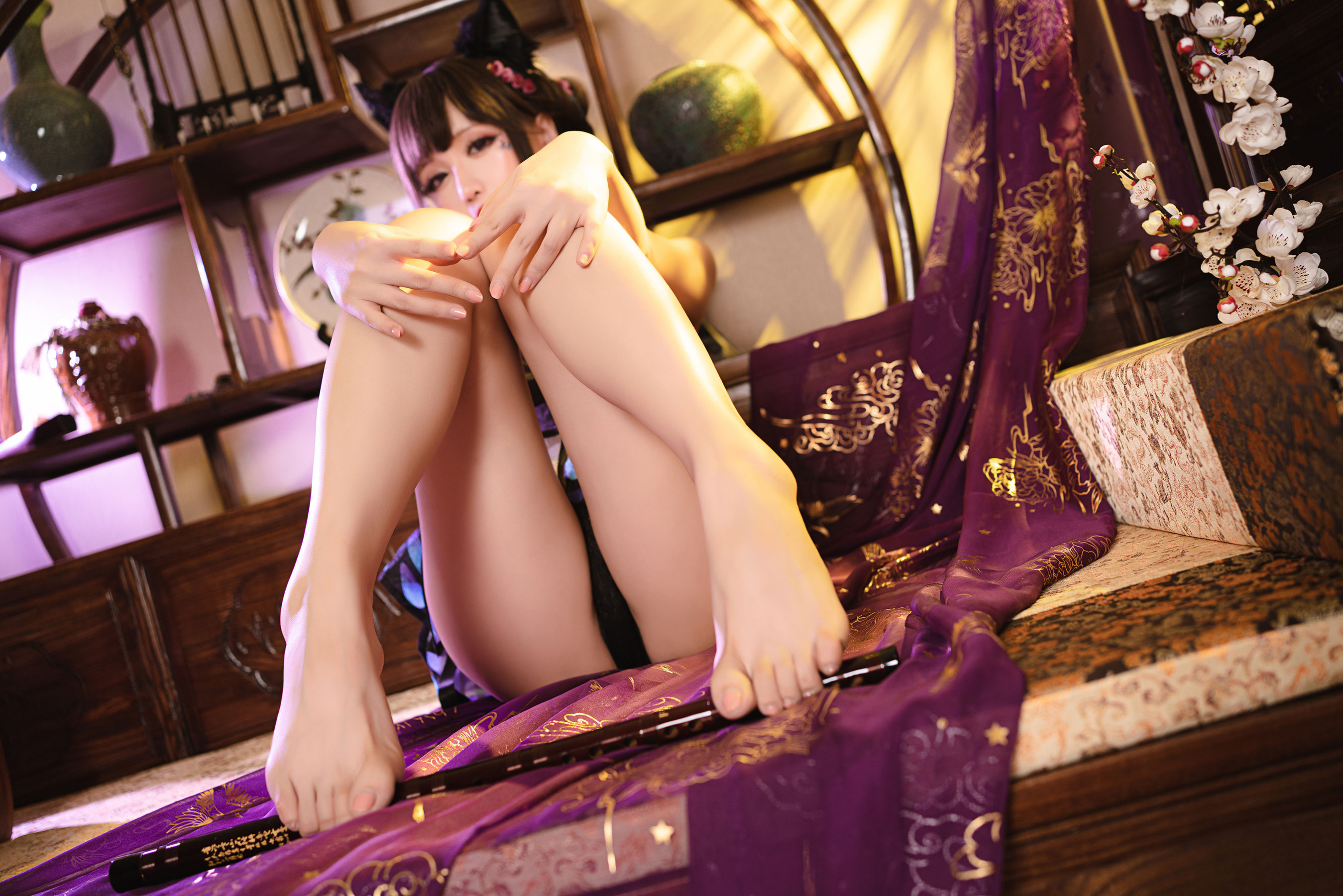 [福利COS] Coser小姐姐星之迟迟 - 蝴蝶旗袍第12张