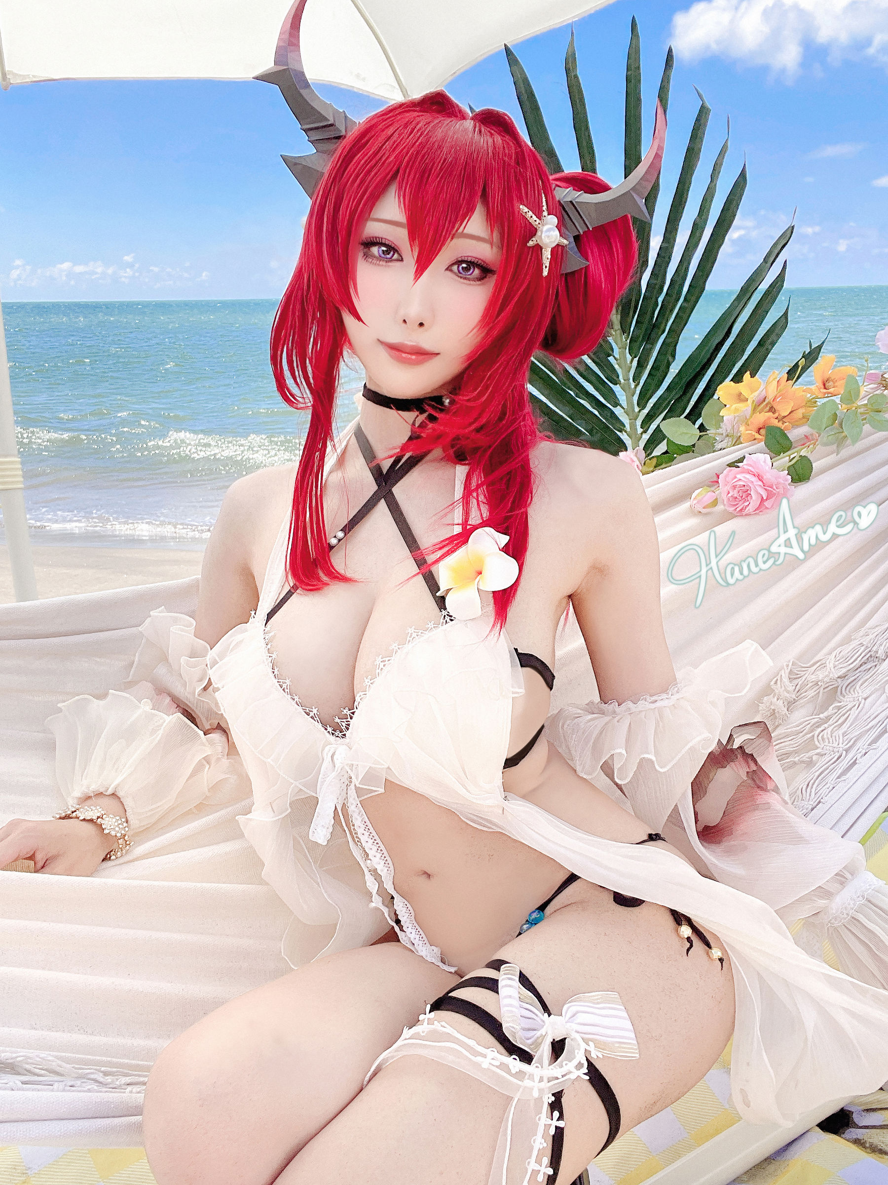 [福利COS] Hane Ame 雨波写真 - Arknights Surtr 泳裝第3张