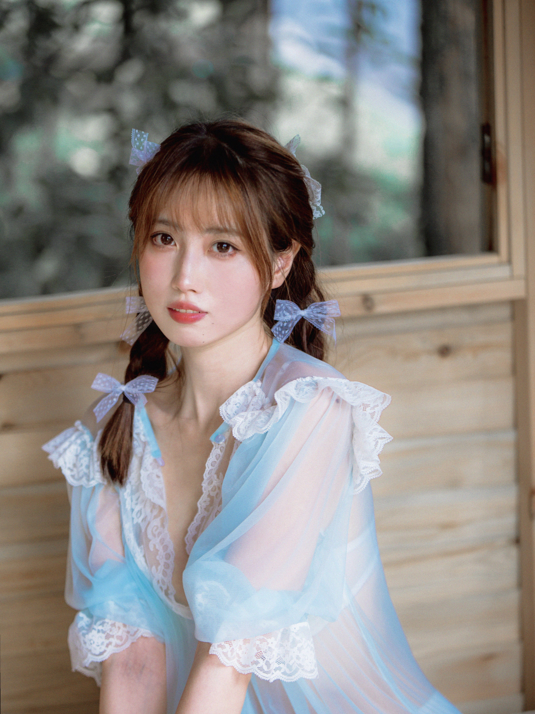 [福利COS] 次元少女念雪ww - 蓝纱衣第13张