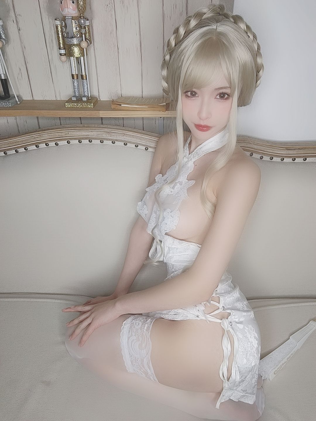 [福利COS] 尤物清水由乃 - 金发旗袍第18张