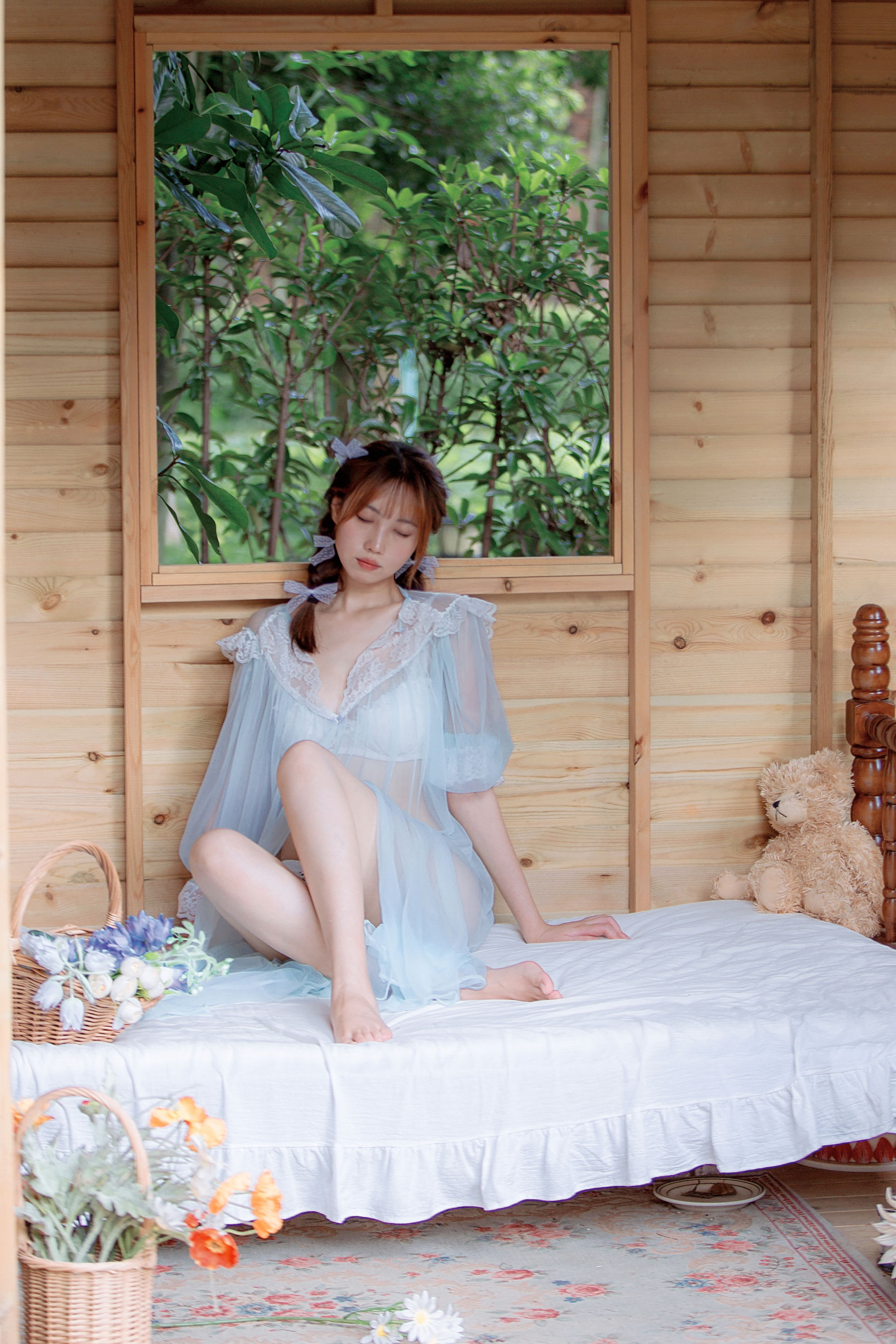 [福利COS] 次元少女念雪ww - 蓝纱衣第12张