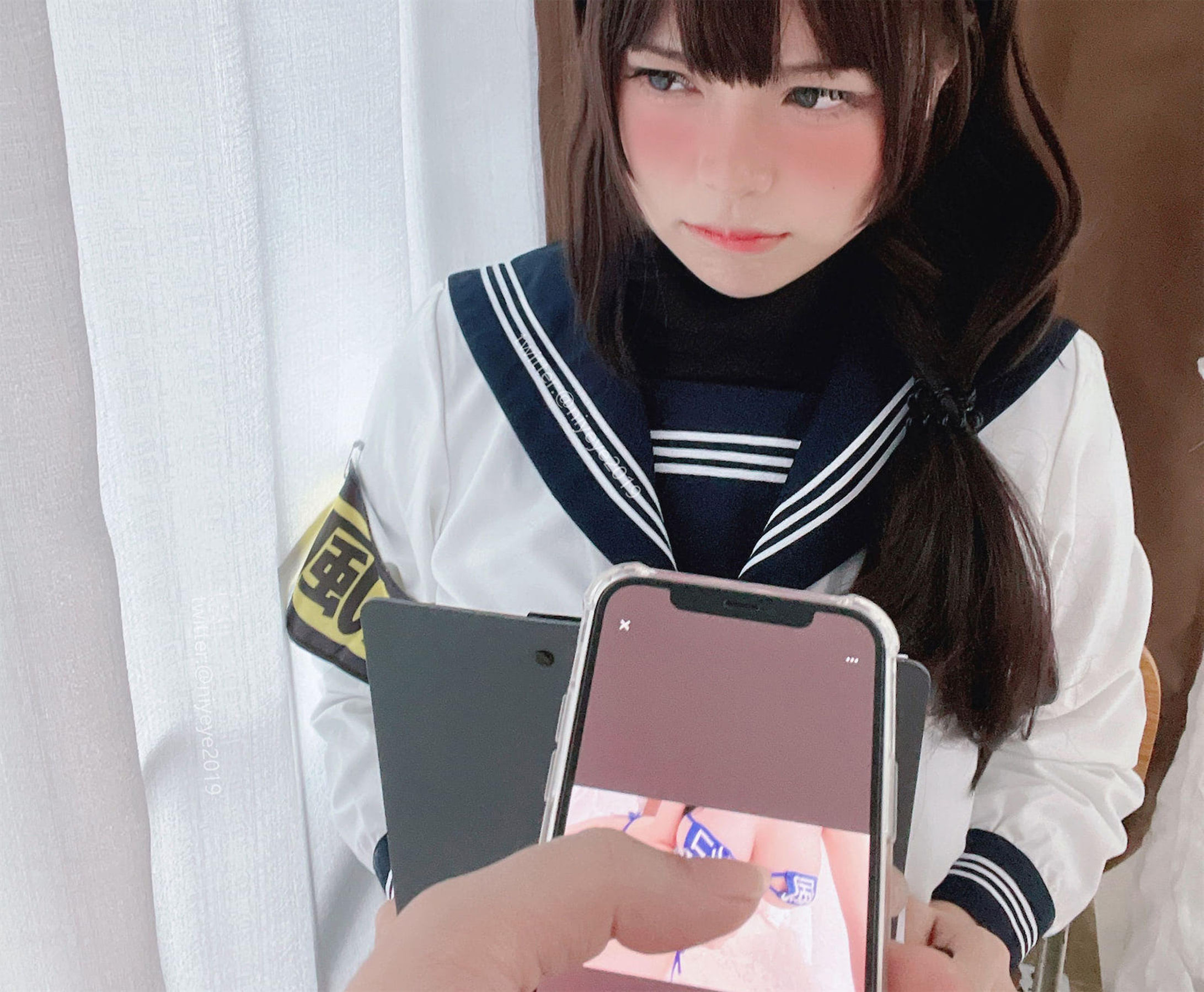 [福利COS] 萌系小姐姐-白烨-&amp;amp;耶米西奶露 - 风纪委员第10张