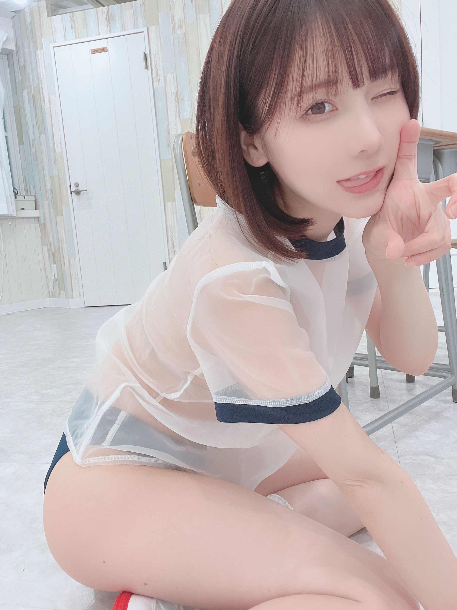 [福利COS] 日本甜美COSERけんけん[fantia] 2022-11-10 透視体操服第5张