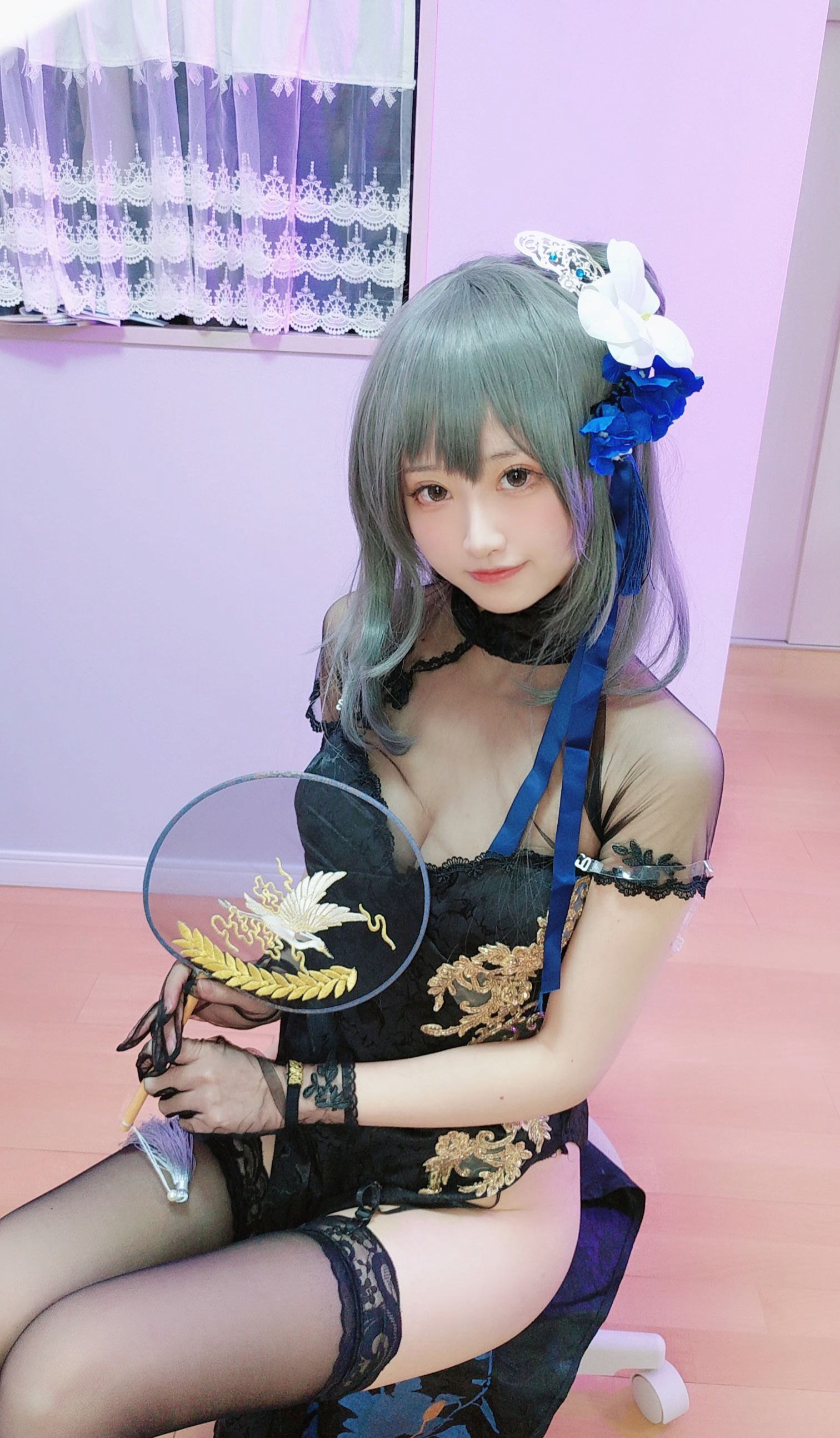 [福利COS] 千阳(ちよ) - 路易九世旗袍第3张