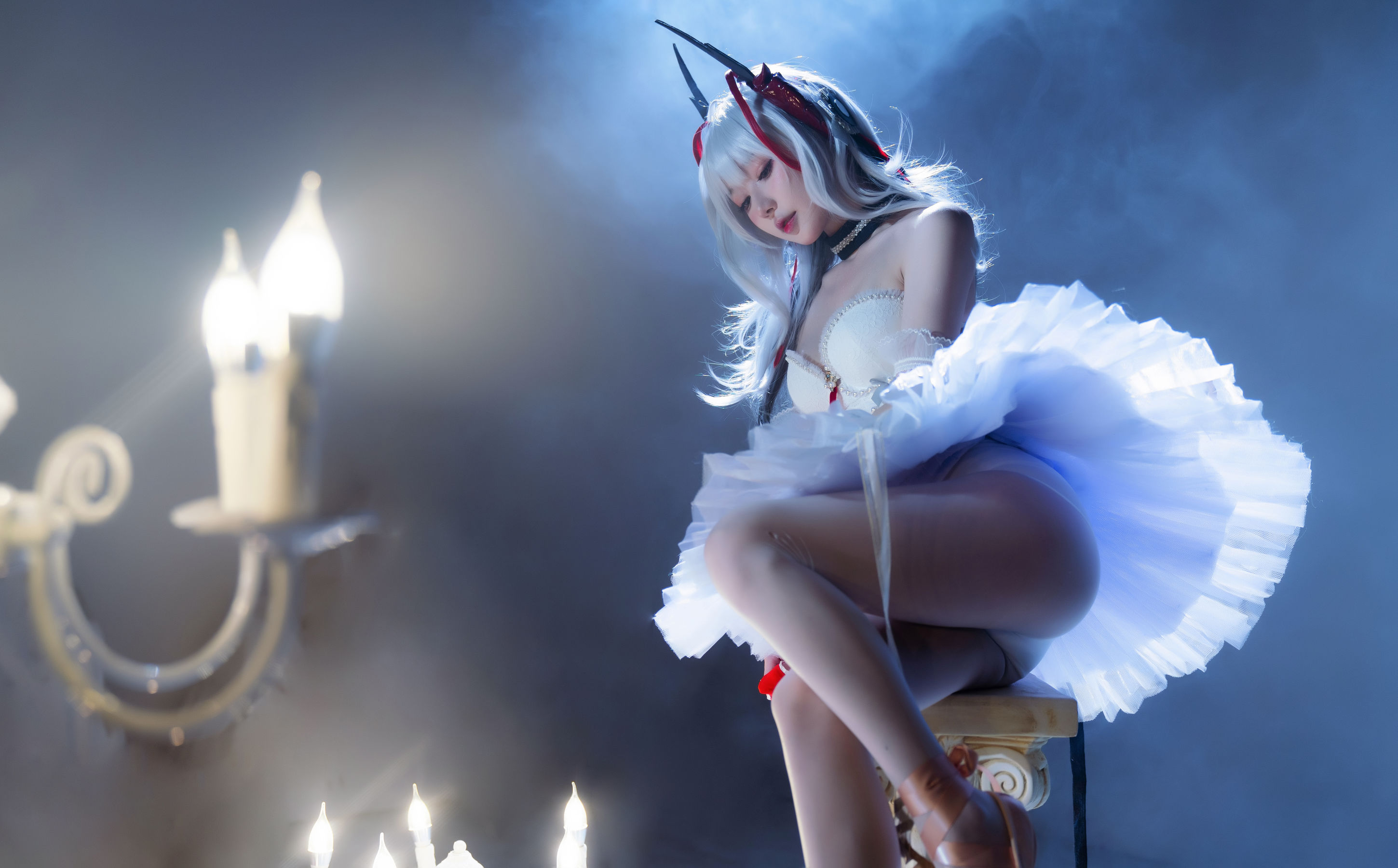 [福利COS] 动漫博主阿包也是兔娘 - 明日方舟 芭蕾第5张