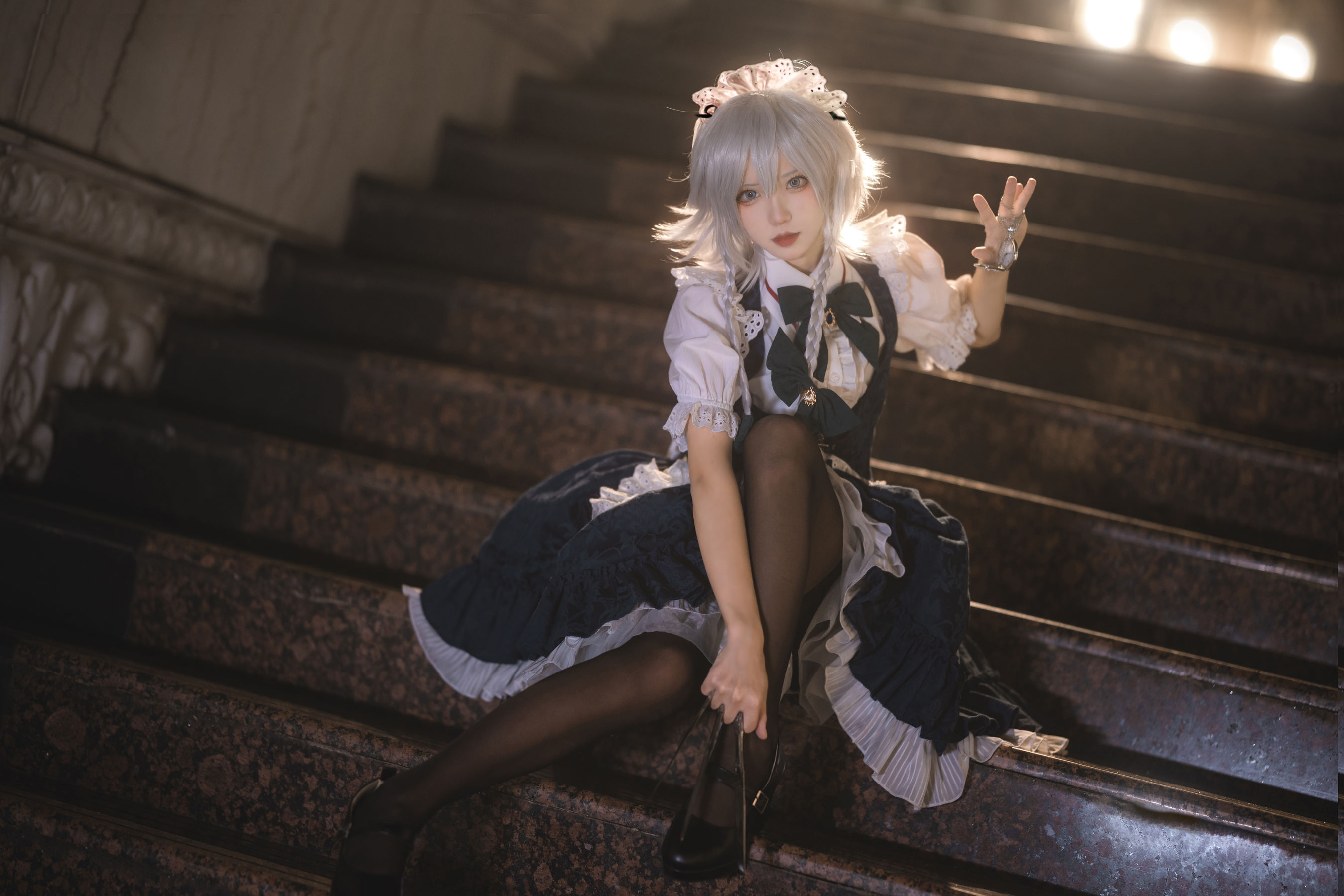[福利COS] 花柒Hana - 星雨咲夜女仆第4张