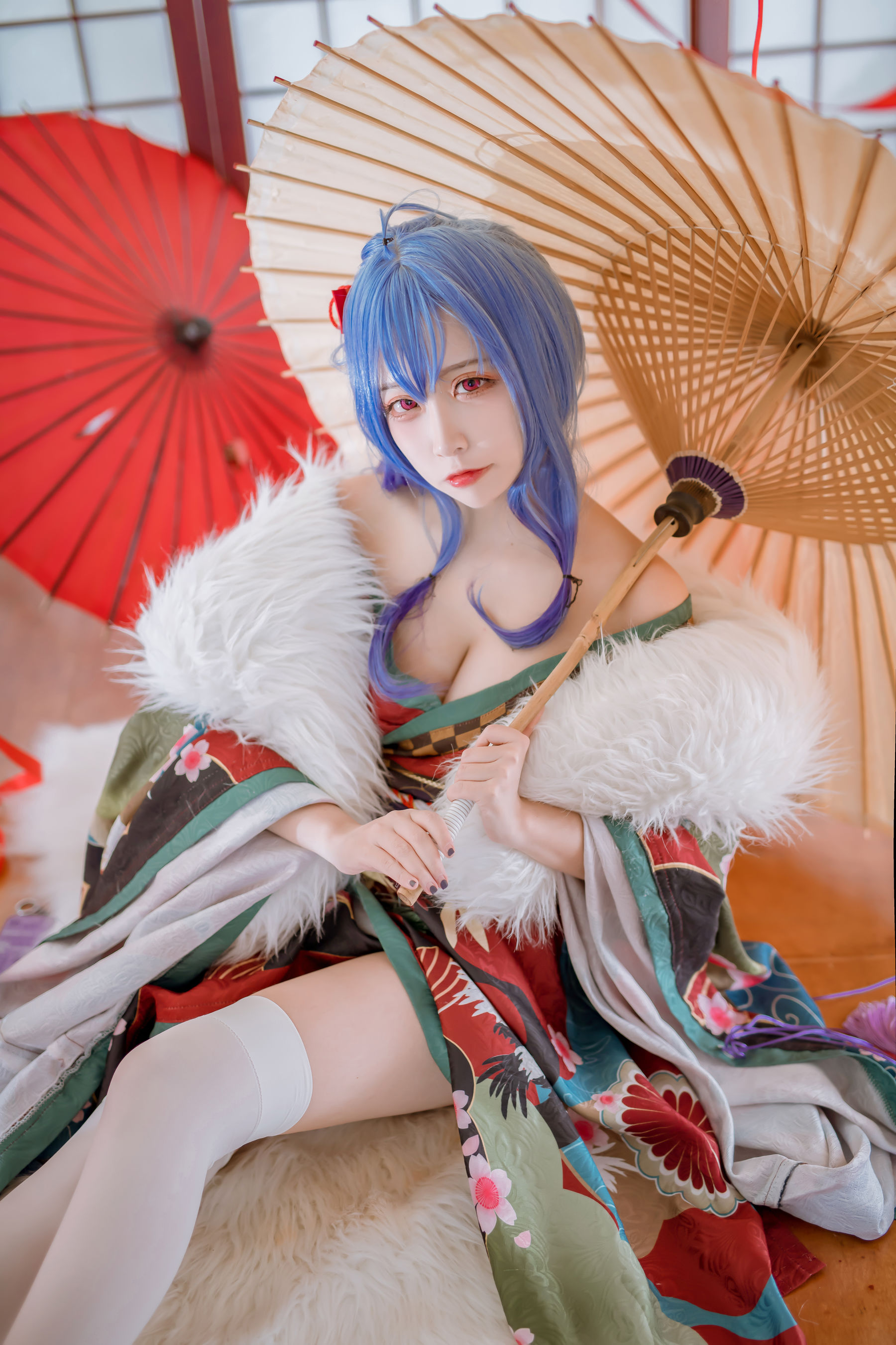 [福利COS] 人气Coser二佐Nisa - 碧蓝 圣路易斯和服第8张