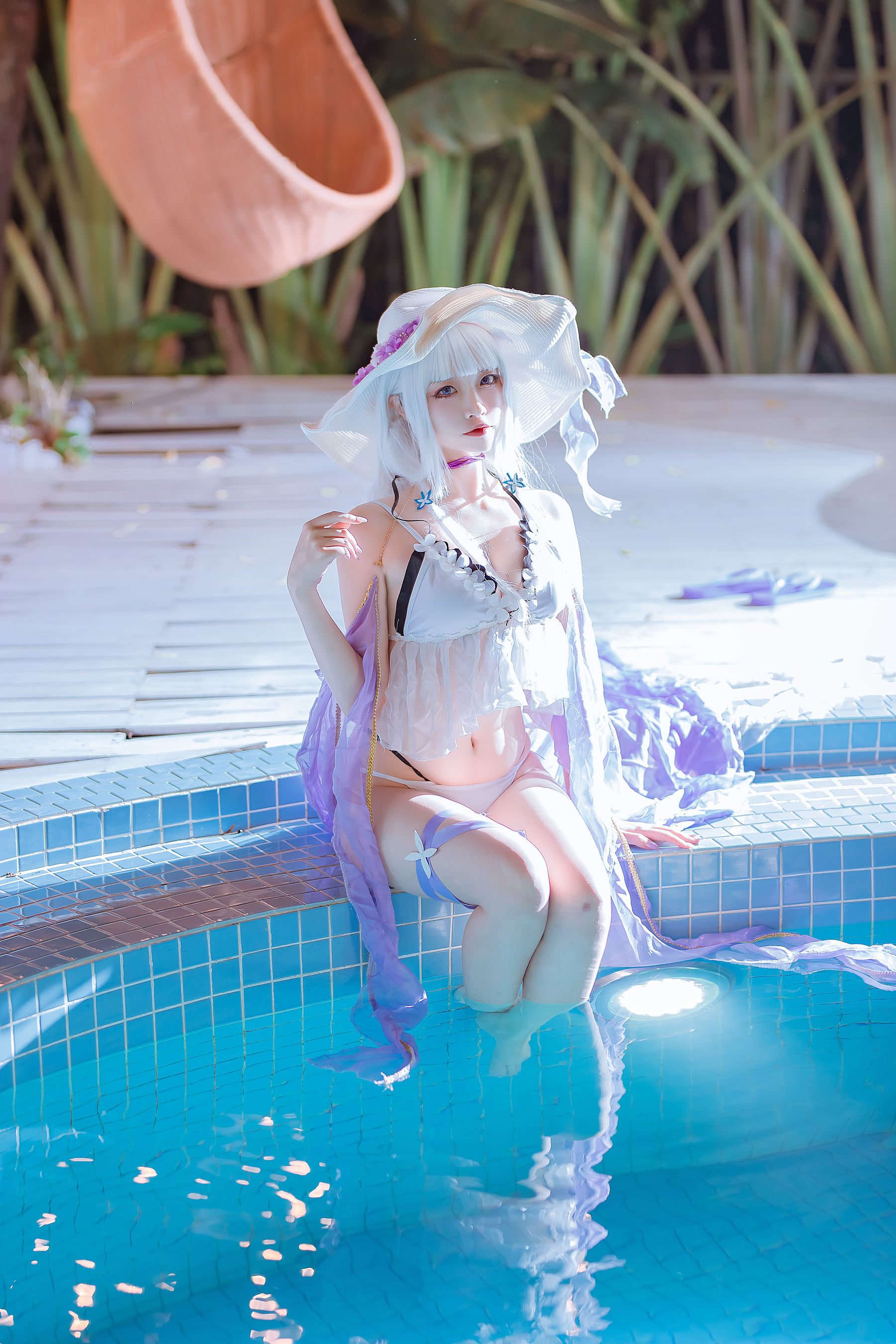 [福利COS] 人气Coser二佐Nisa - 碧蓝光辉泳装第14张