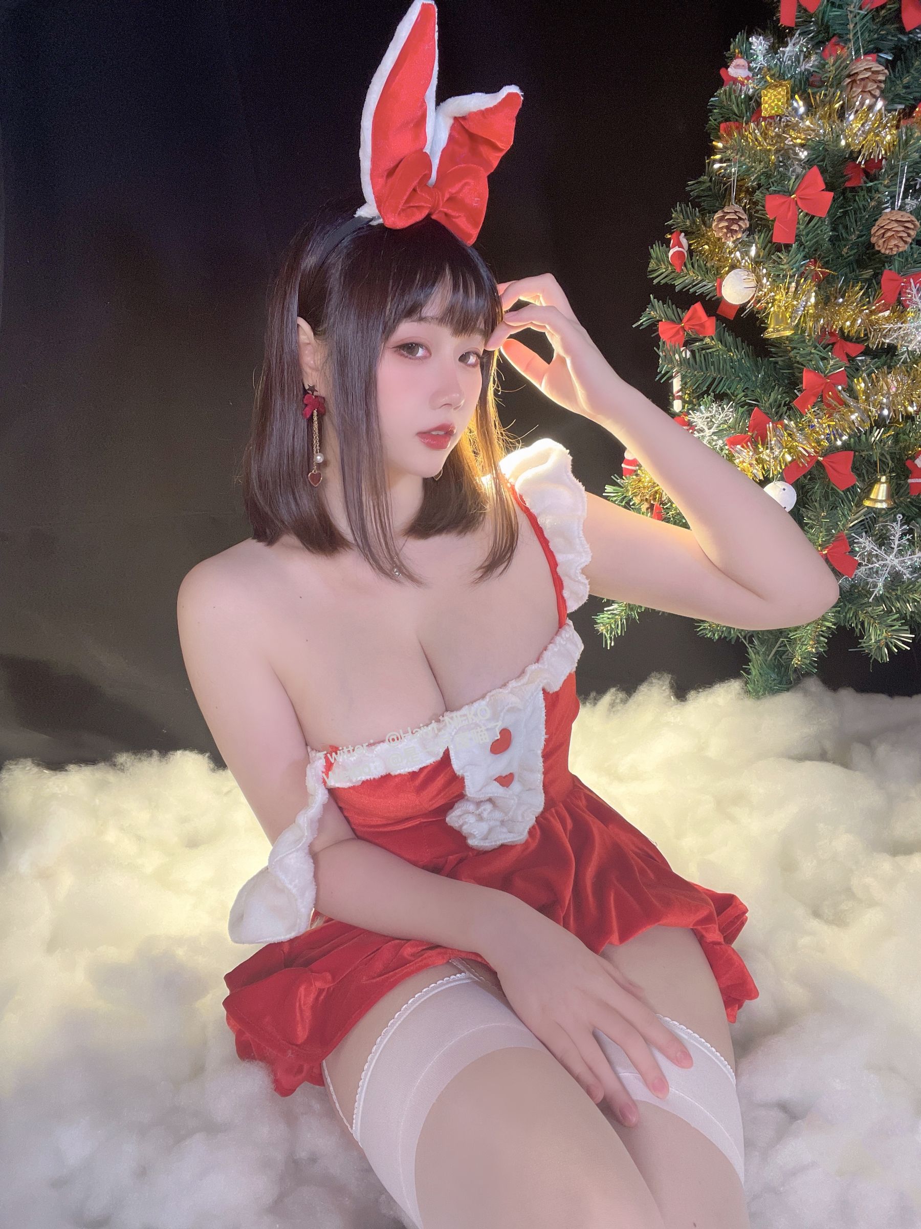 [福利COS] 是一只废喵了 - 圣诞连衣裙第26张