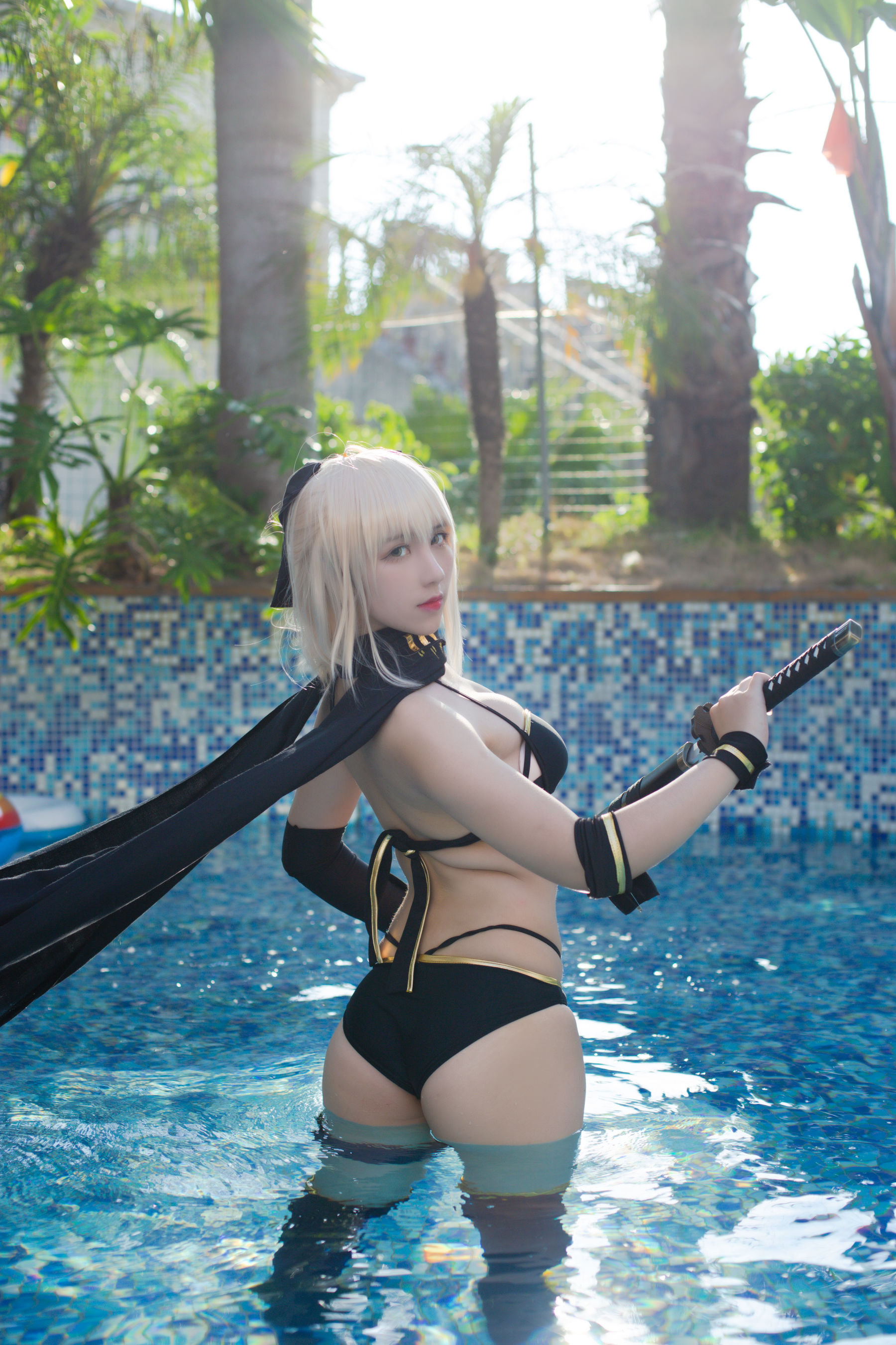 [福利COS] 动漫博主九曲Jean - 冲田泳装第4张