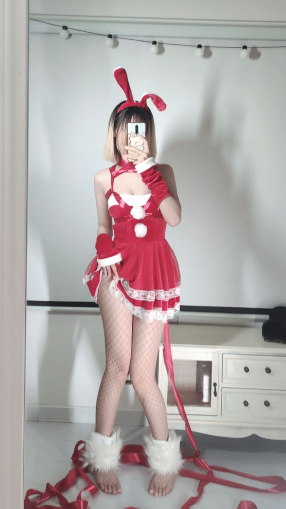 [福利COS] 洛桑w伊梓 - 网袜丝带兔兔第13张