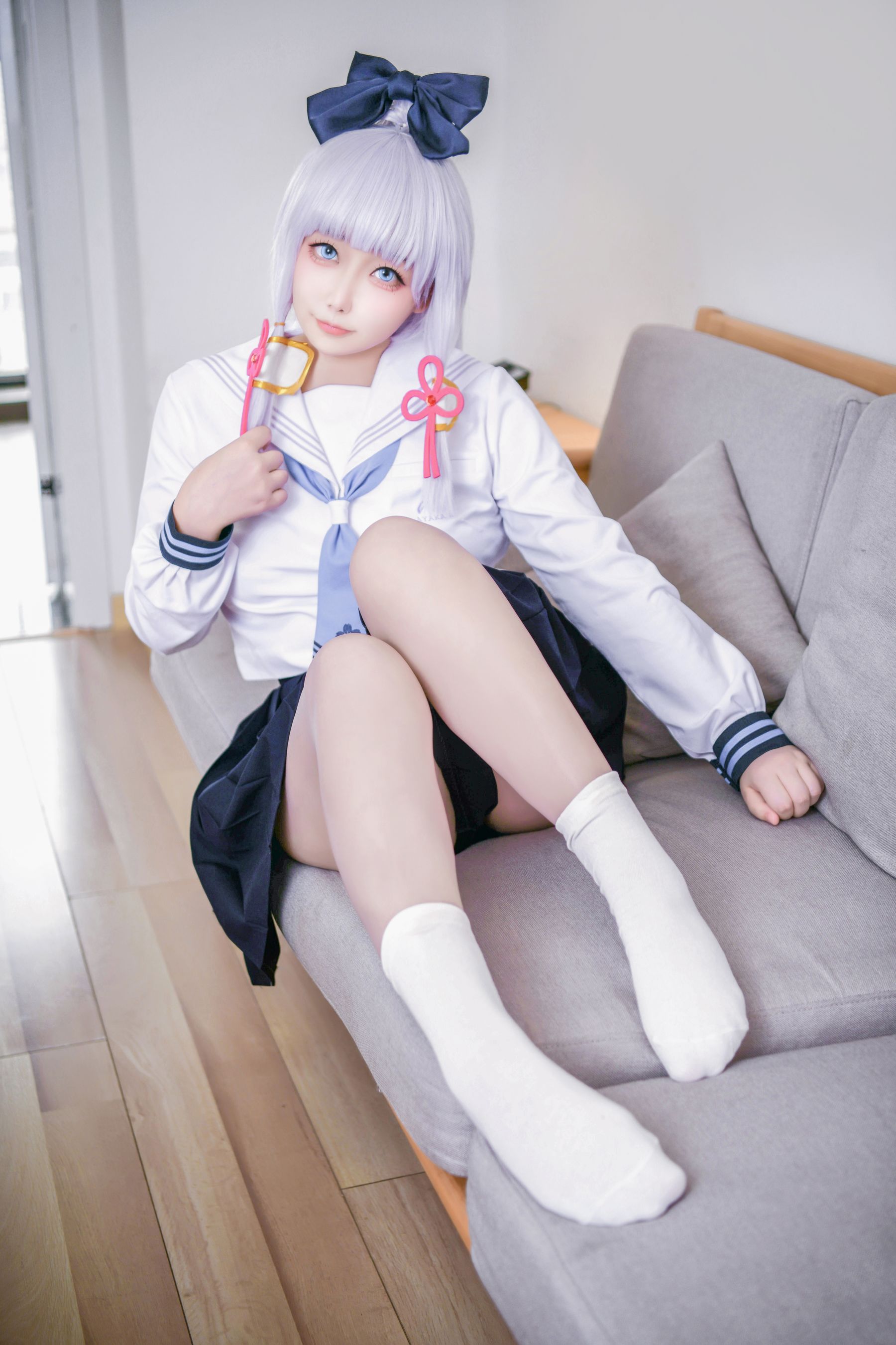 [福利COS] 章鱼娘 - 原神 神里綾華 JK第2张