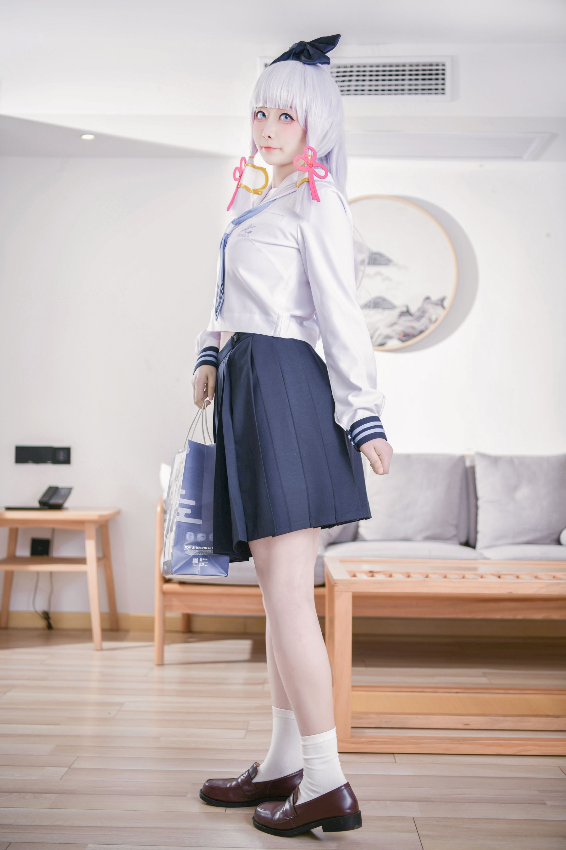 [福利COS] 章鱼娘 - 原神 神里綾華 JK第3张