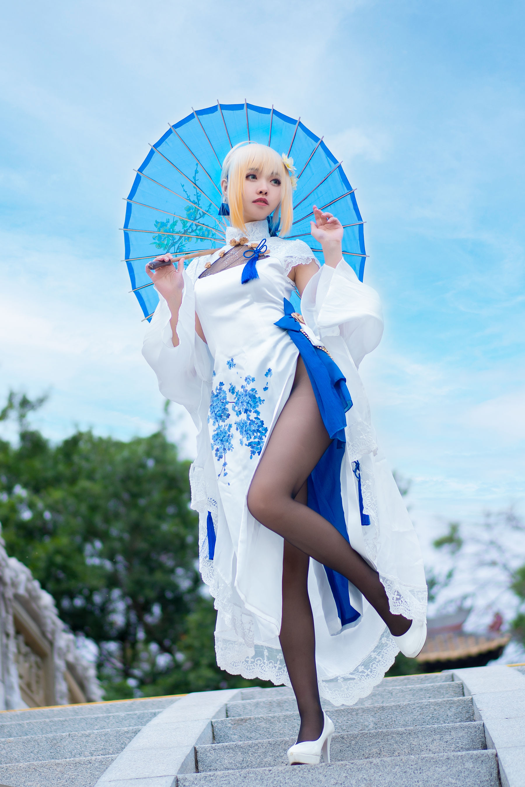 动漫博主大大卷卷小卷 - FGOsaber 四周年旗袍第5张