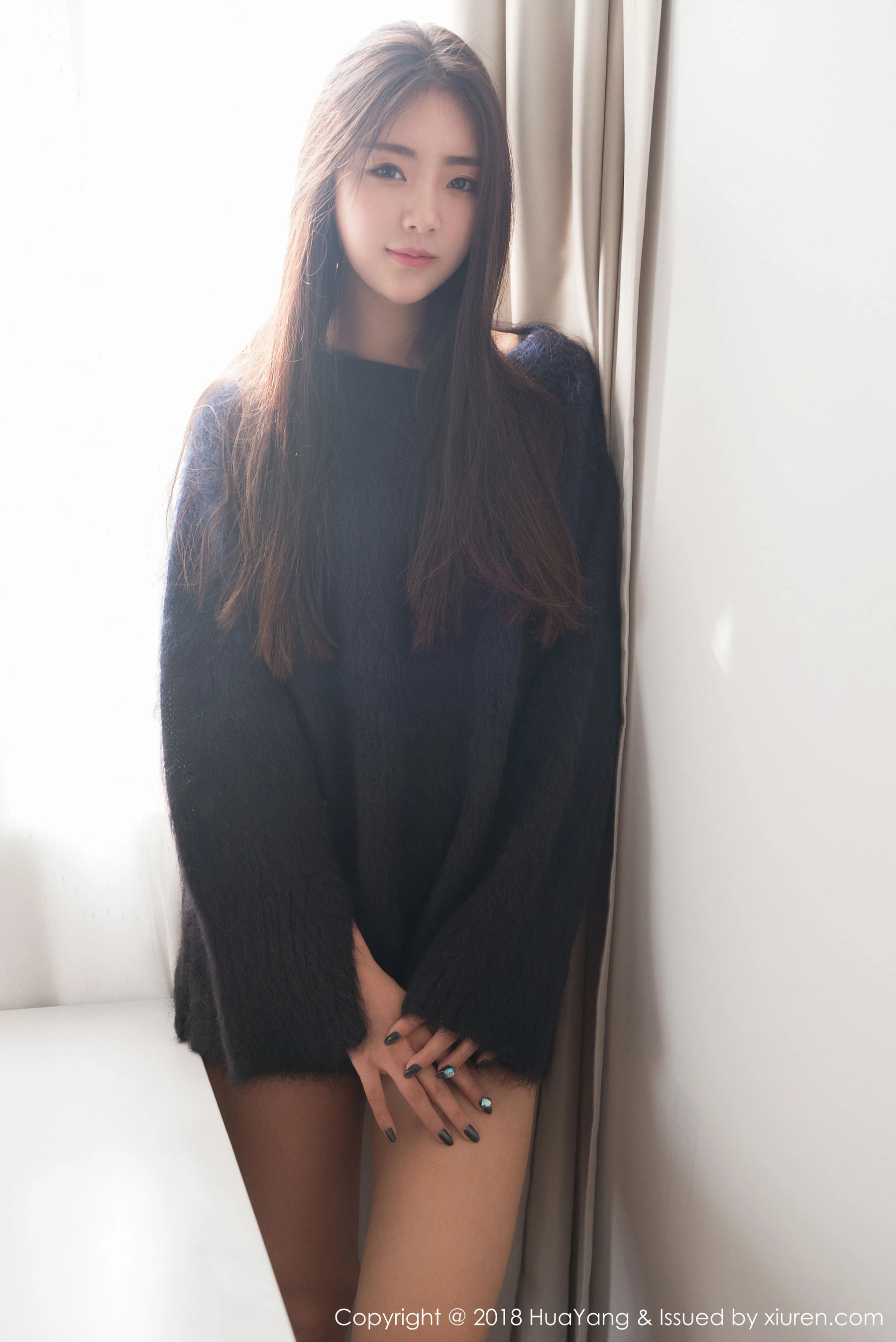 可樂Vicky《毛衣+白衬衫》 花漾 Vol.027第2张