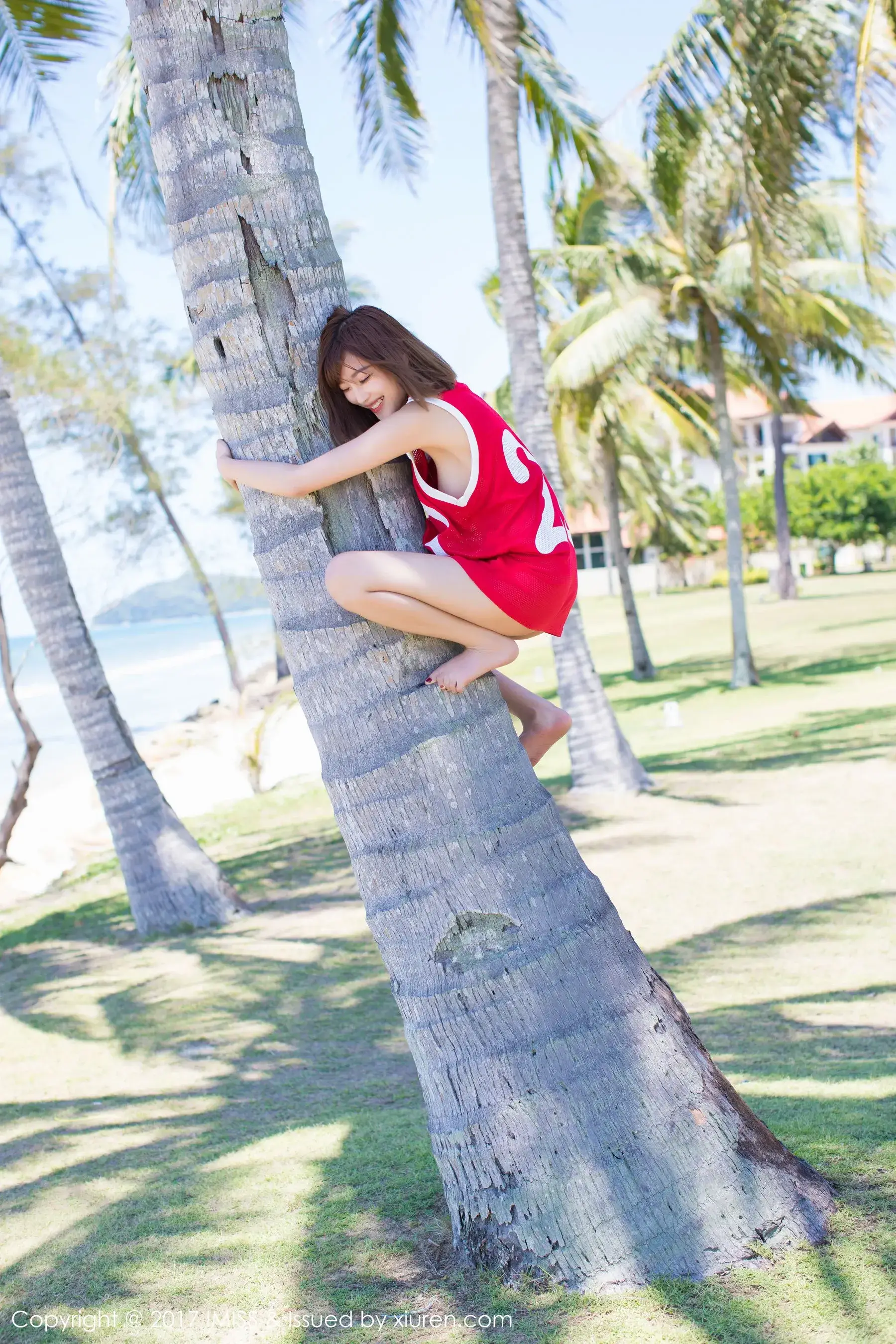  杨晨晨sugar《海边小清新+篮球服》 爱蜜社 VOL.169第5张