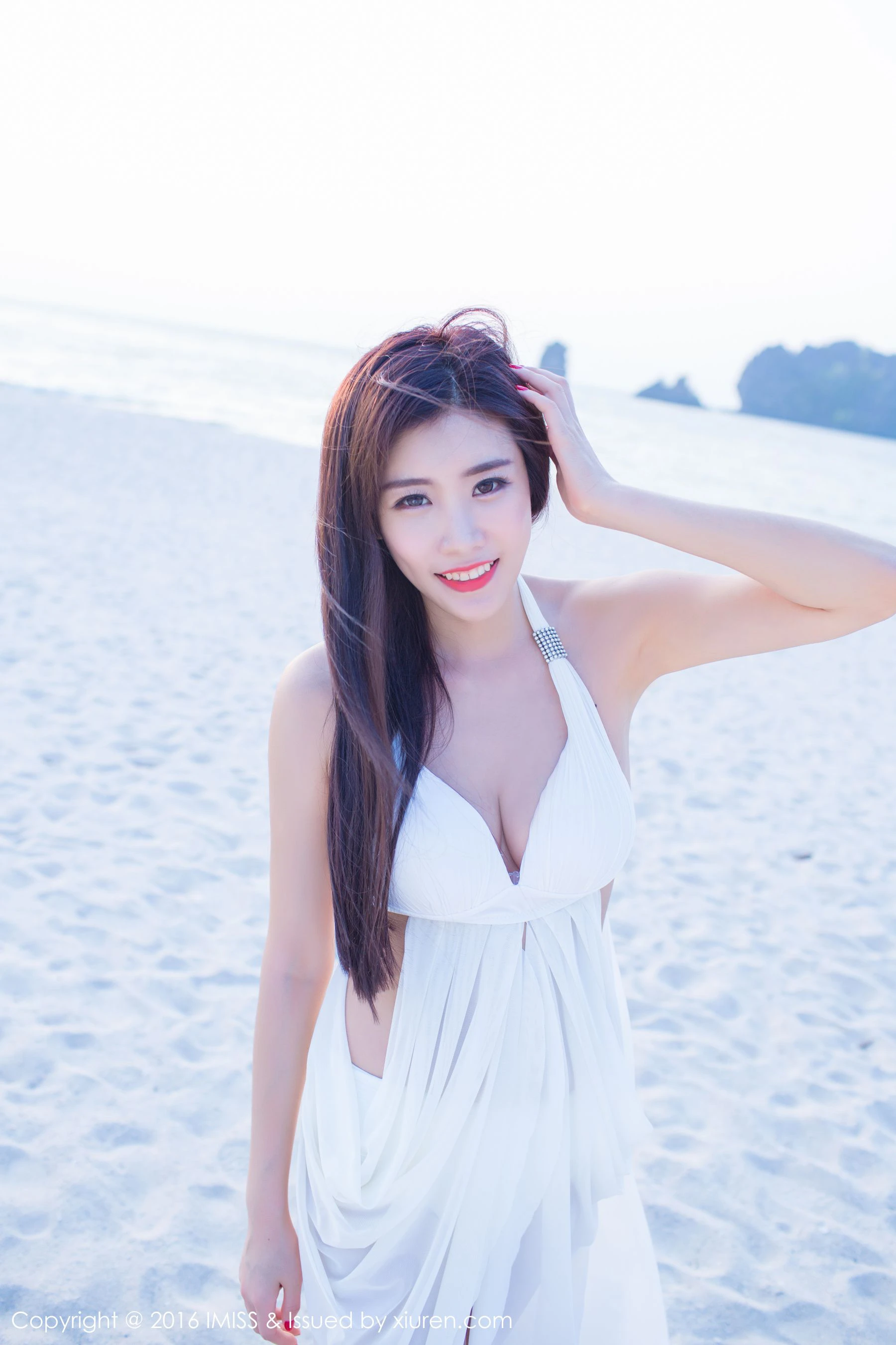  程小烦不烦《粉色装扮+白色裙子外拍》 爱蜜社IMiss Vol.086第8张