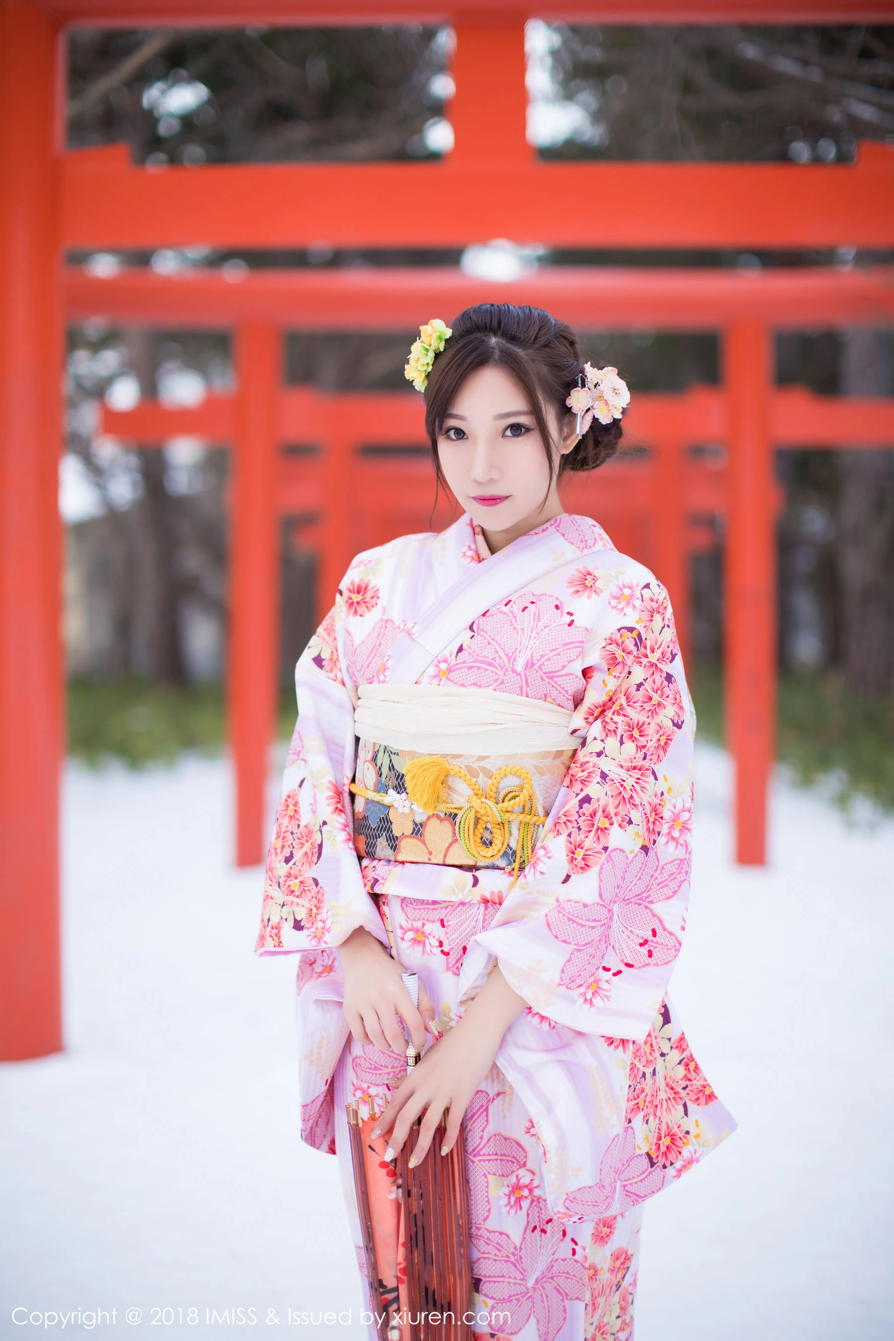 小狐狸Sica《北海道旅拍丝袜》 爱蜜社IMiss Vol.256第9张