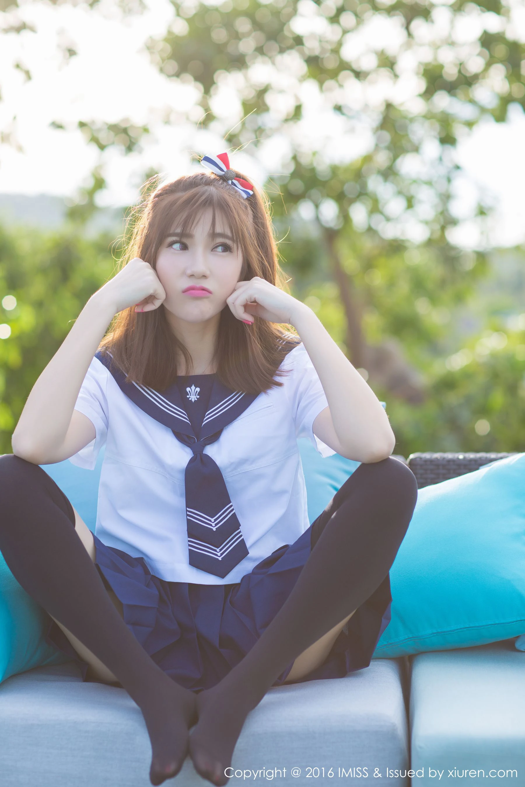  Sandy陈天扬《清纯校服系列+性感比基尼》 爱蜜社IMiss Vol.134第9张