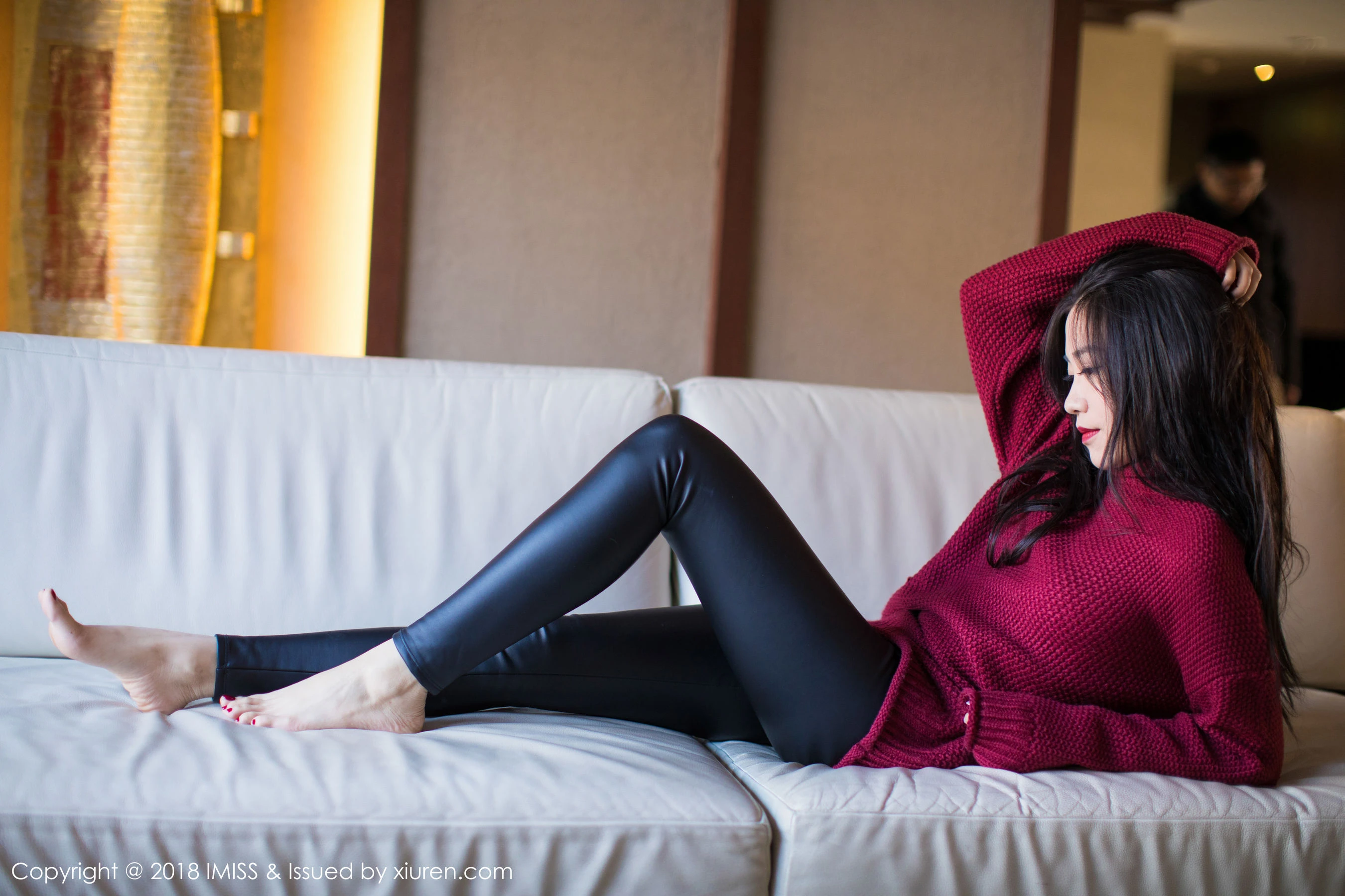  许诺Sabrina《极致美到窒息的美腿诱惑》 爱蜜社IMiss Vol.239第13张