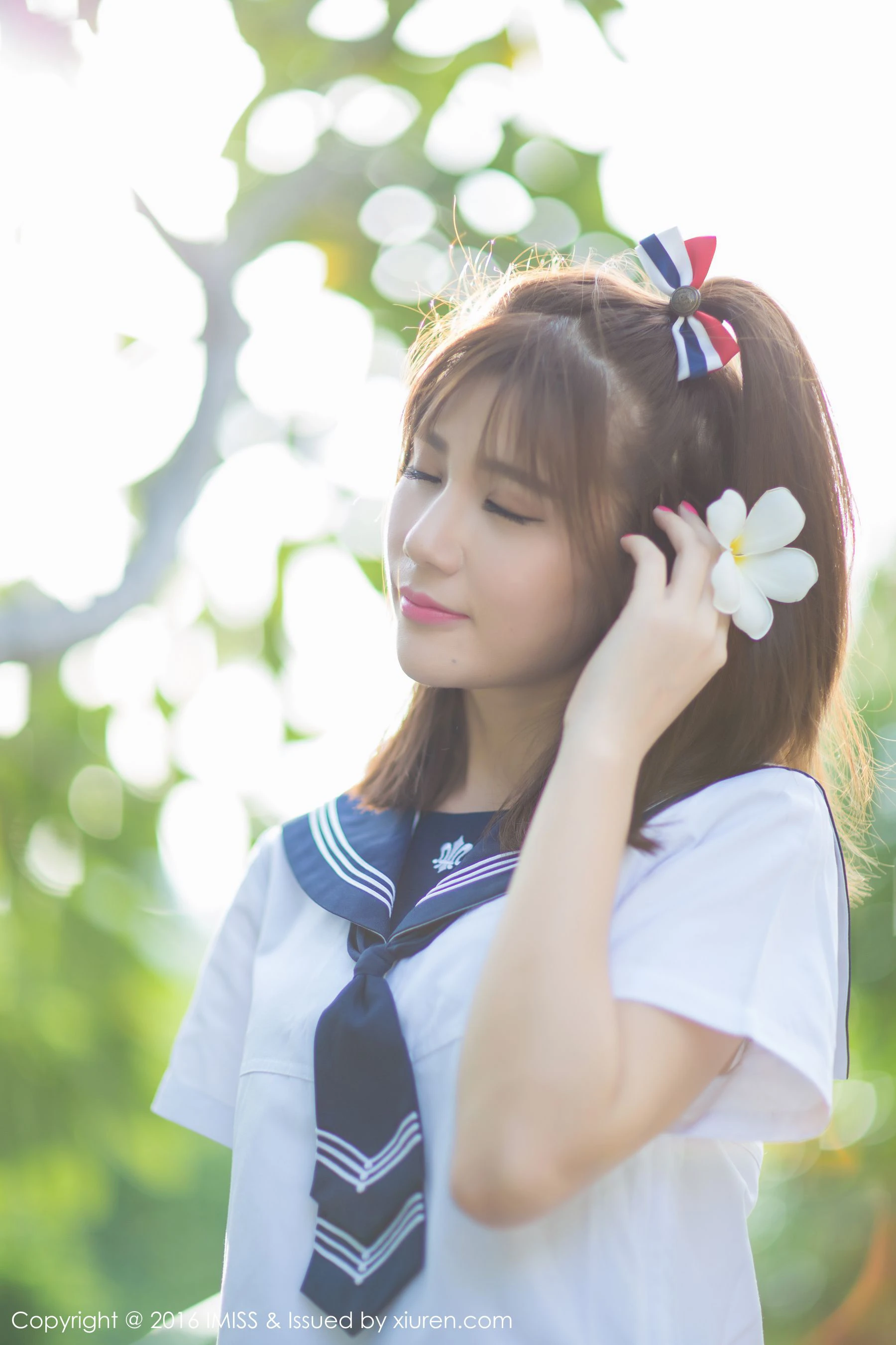  Sandy陈天扬《清纯校服系列+性感比基尼》 爱蜜社IMiss Vol.134第7张