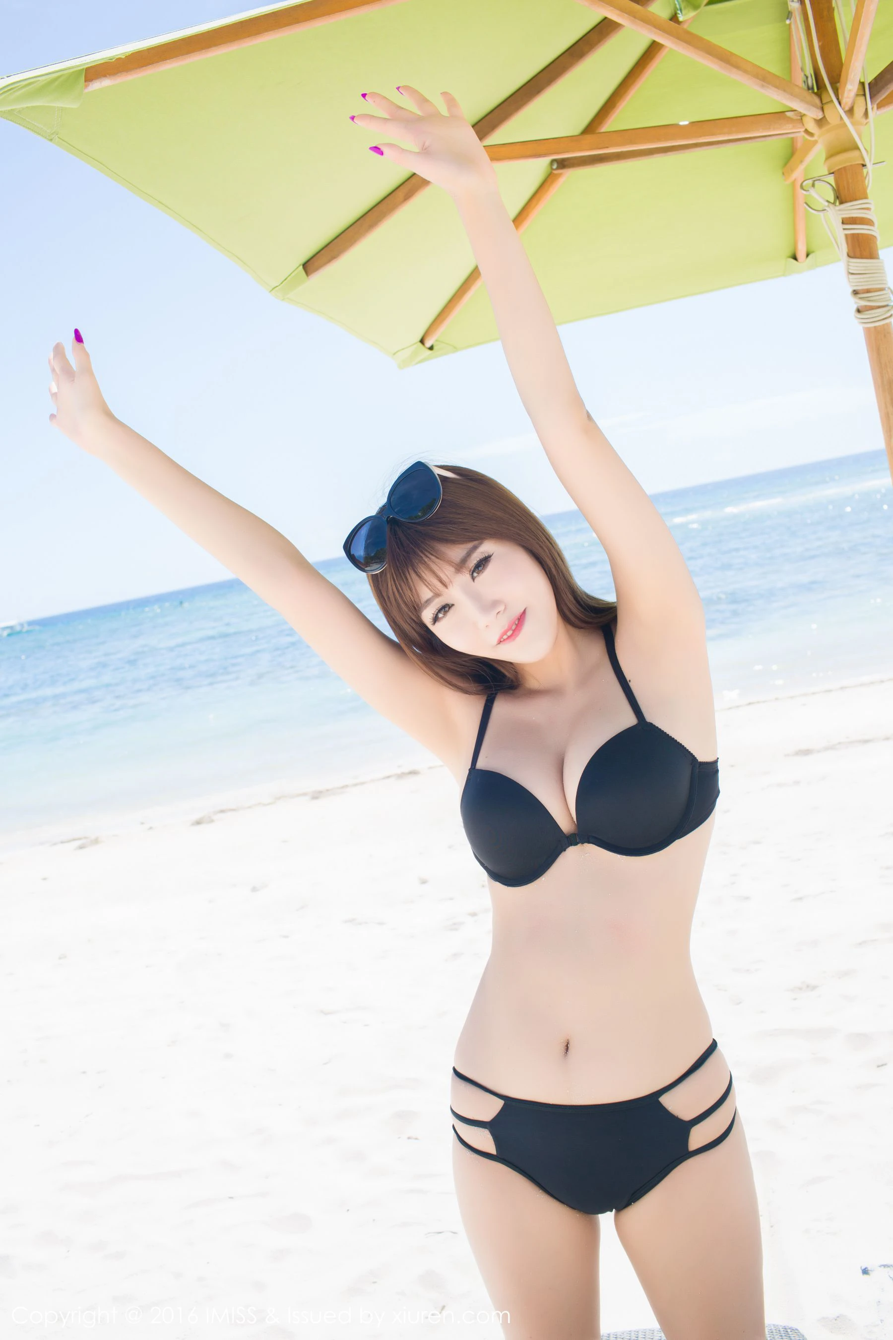 程小烦不烦《性感比基尼+蕾丝马甲内衣》 爱蜜社IMiss Vol.059第4张