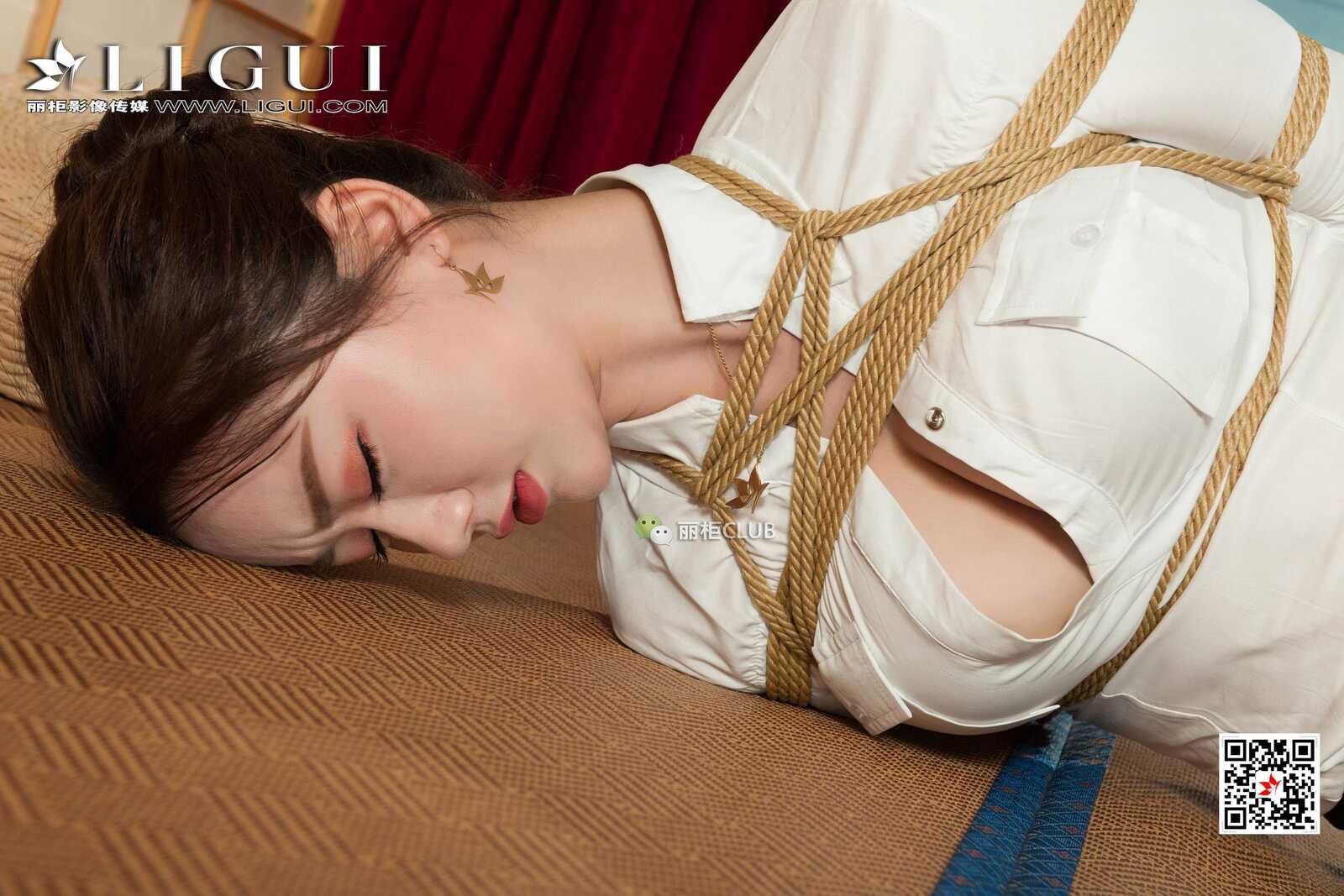 腿模然然《黑丝绳艺》 [丽柜LIGUI] 紧缚魅影 写真第2张