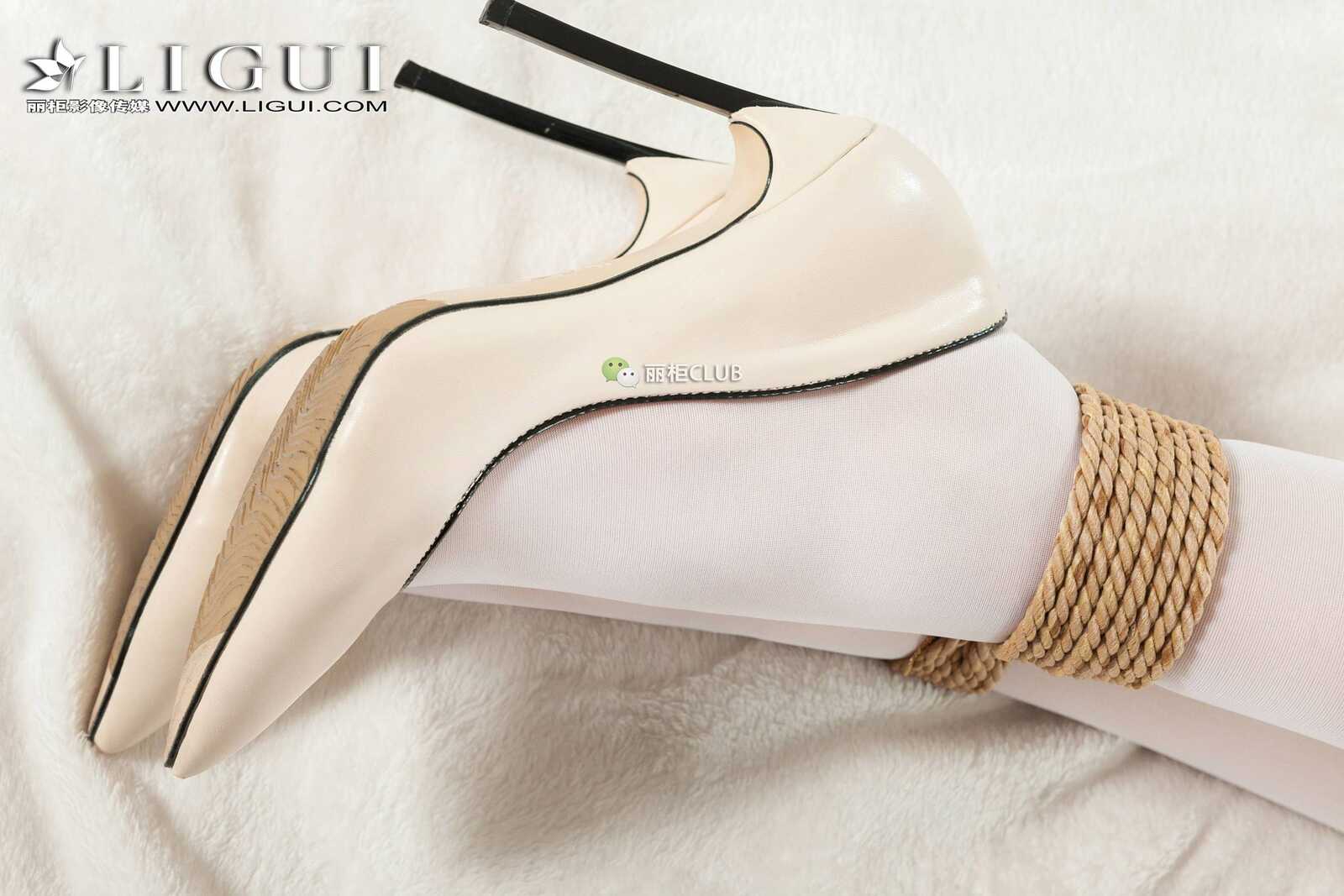 腿模敏儿《白丝绳艺》 [丽柜Ligui] 网络丽人 美腿第15张